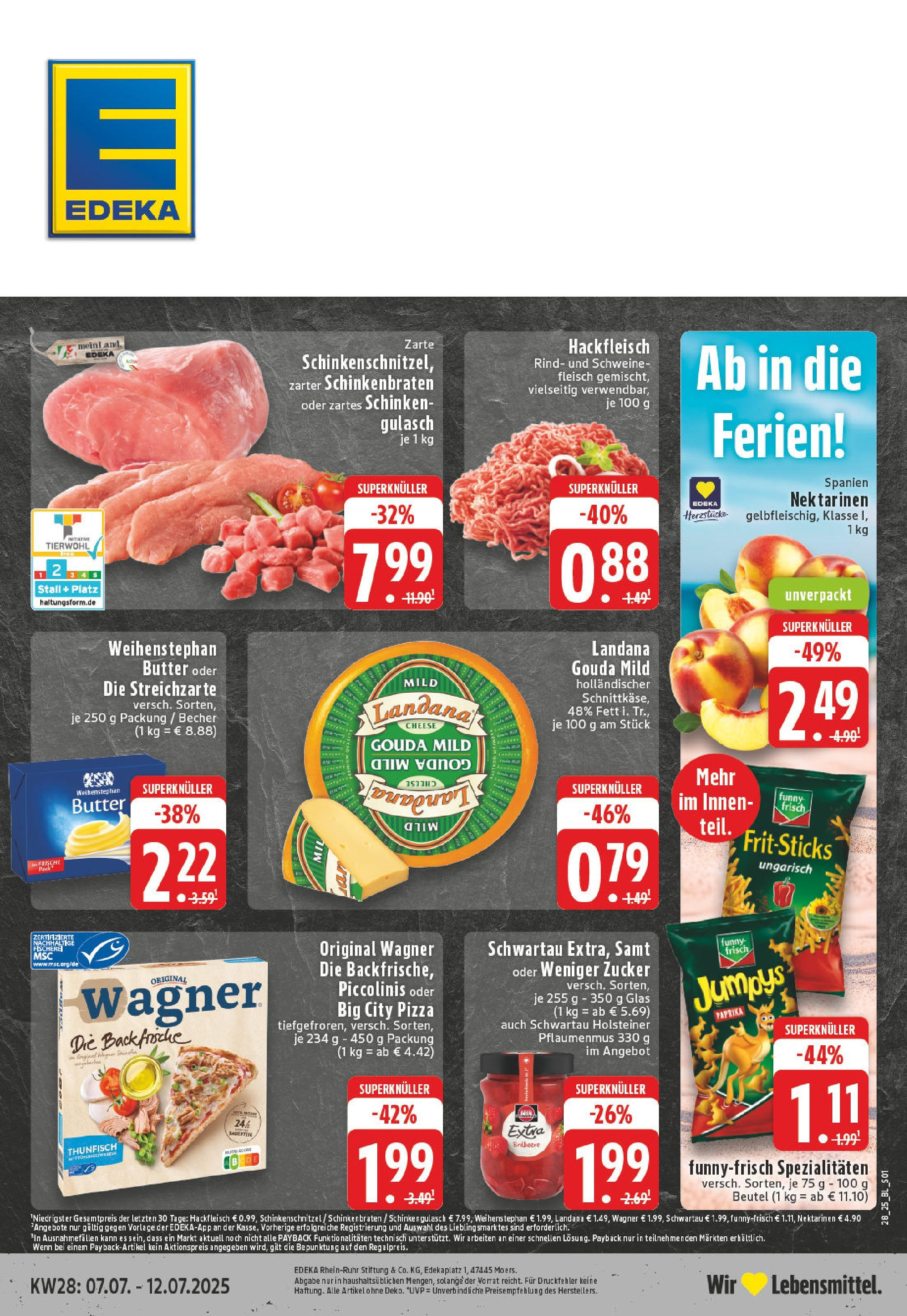 EDEKA Prospekt ab 06.07.2025 - Prospekt Lingen-Bramsche Online Vorschau von dem Prospekt des Geschäftes Edeka, gültig ab dem 06.07.2025