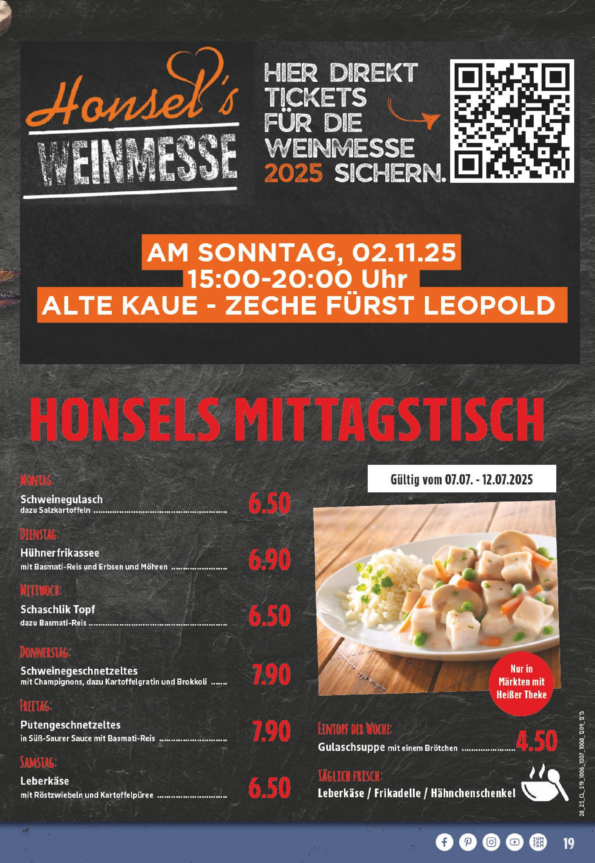 Edeka prospekt Dorsten	 (ab 06.07.2025) » Angebote Online | Seite: 19 | Produkte: Schweinegulasch, Basmatireis, Erbsen, Leberkase