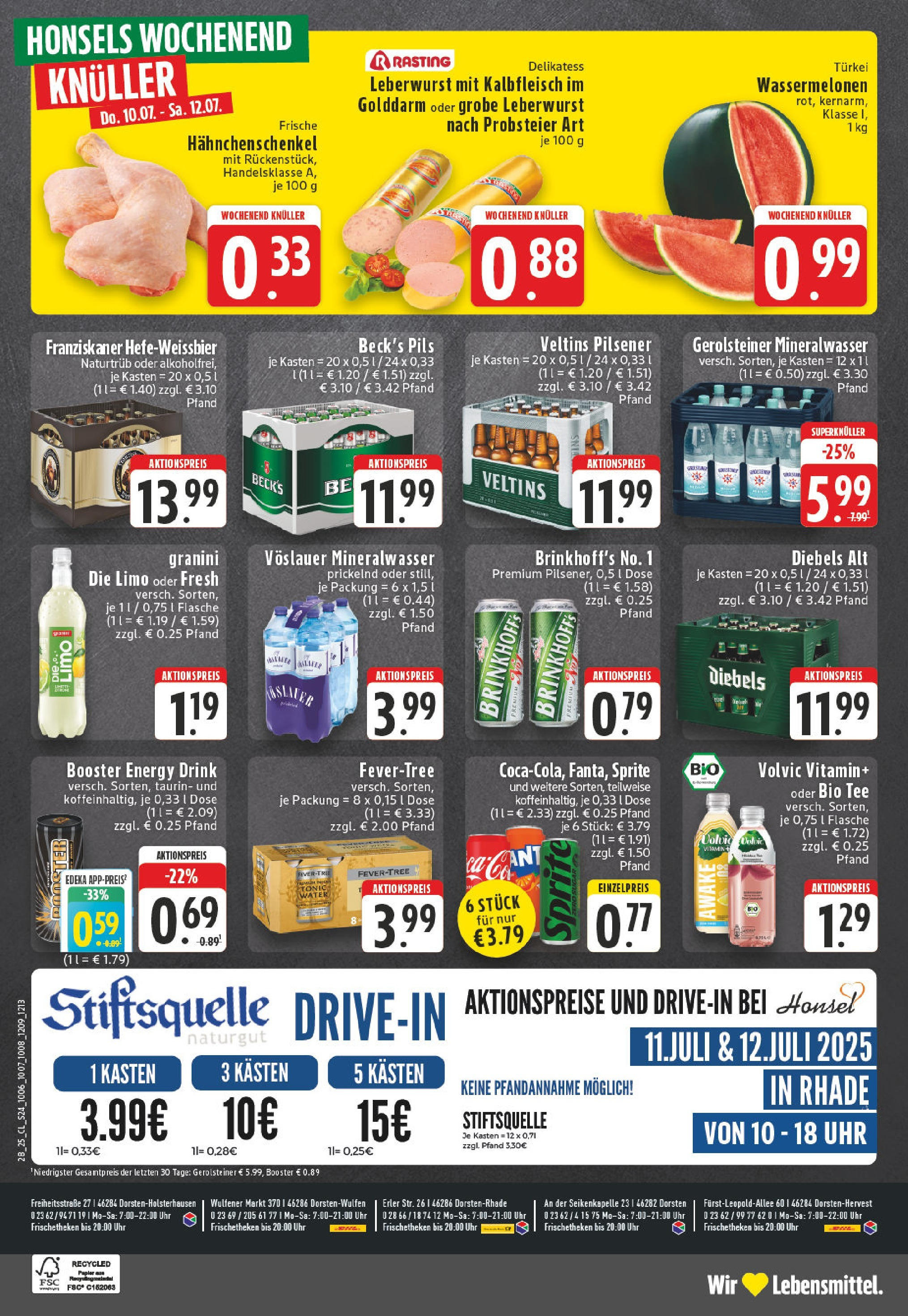 Edeka prospekt Dorsten	 (ab 06.07.2025) » Angebote Online | Seite: 24 | Produkte: Hahnchenschenkel, Energy, Granini, Tee