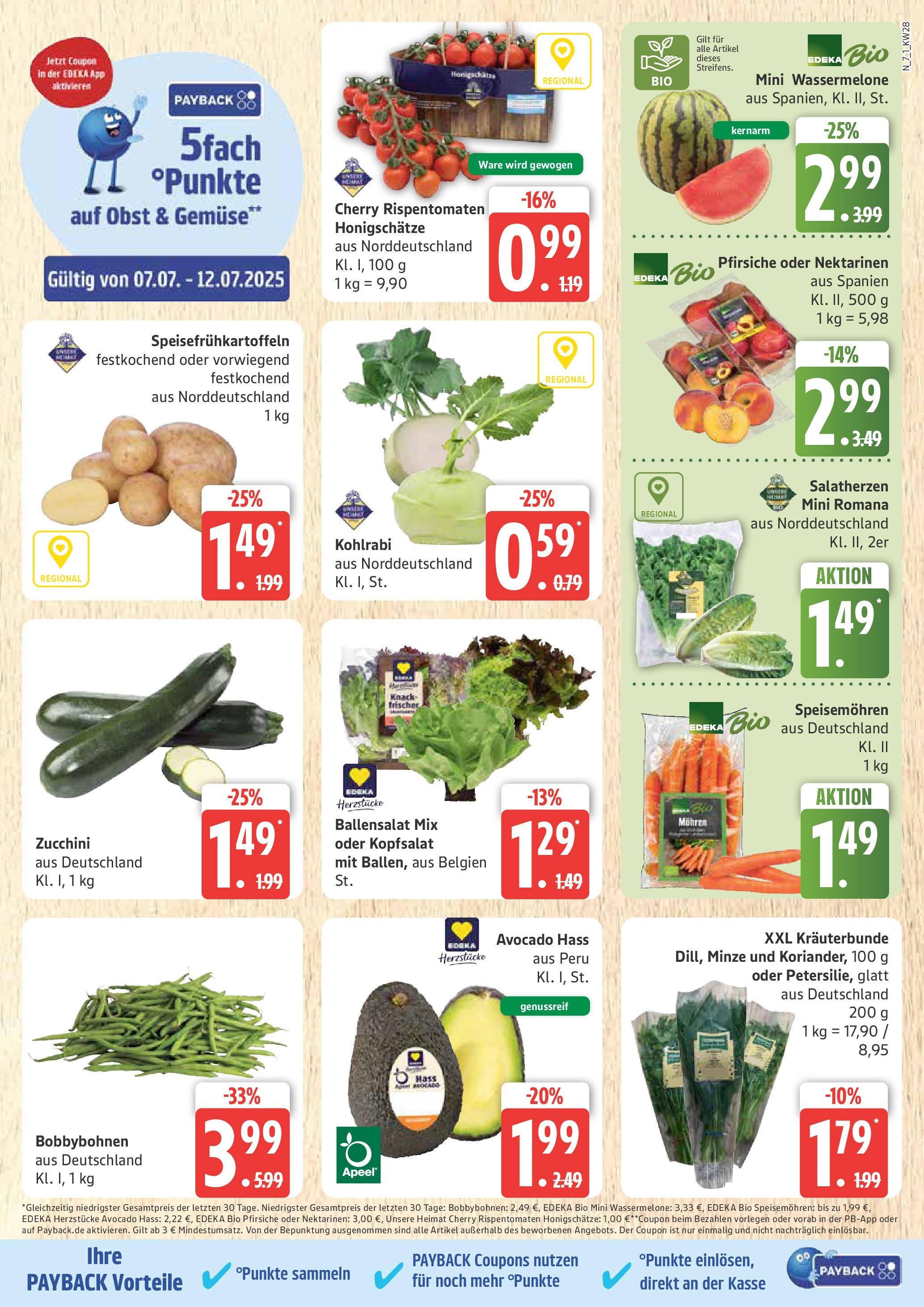Marktkauf - Marktkauf: Wochenangebote (ab 06.07.2025) » Angebote online | Seite: 7 | Produkte: Nektarinen, Kohlrabi, Mohren, Gemüse