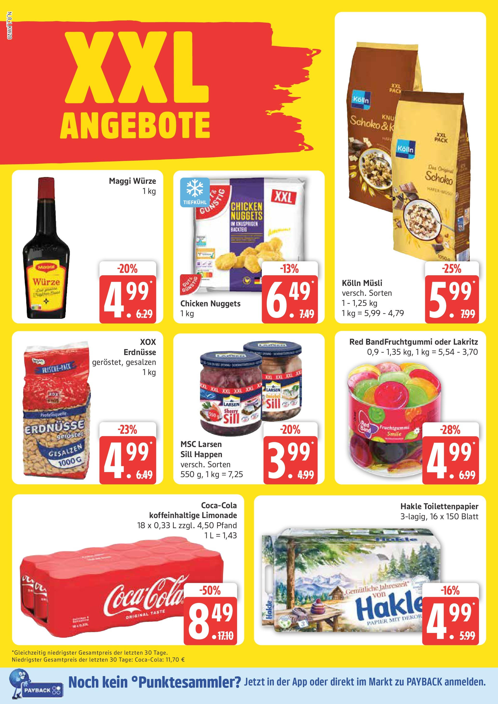 Marktkauf - Marktkauf: Wochenangebote (ab 06.07.2025) » Angebote online | Seite: 8 | Produkte: Erdnüsse, Kolln musli, Maggi, Limonade