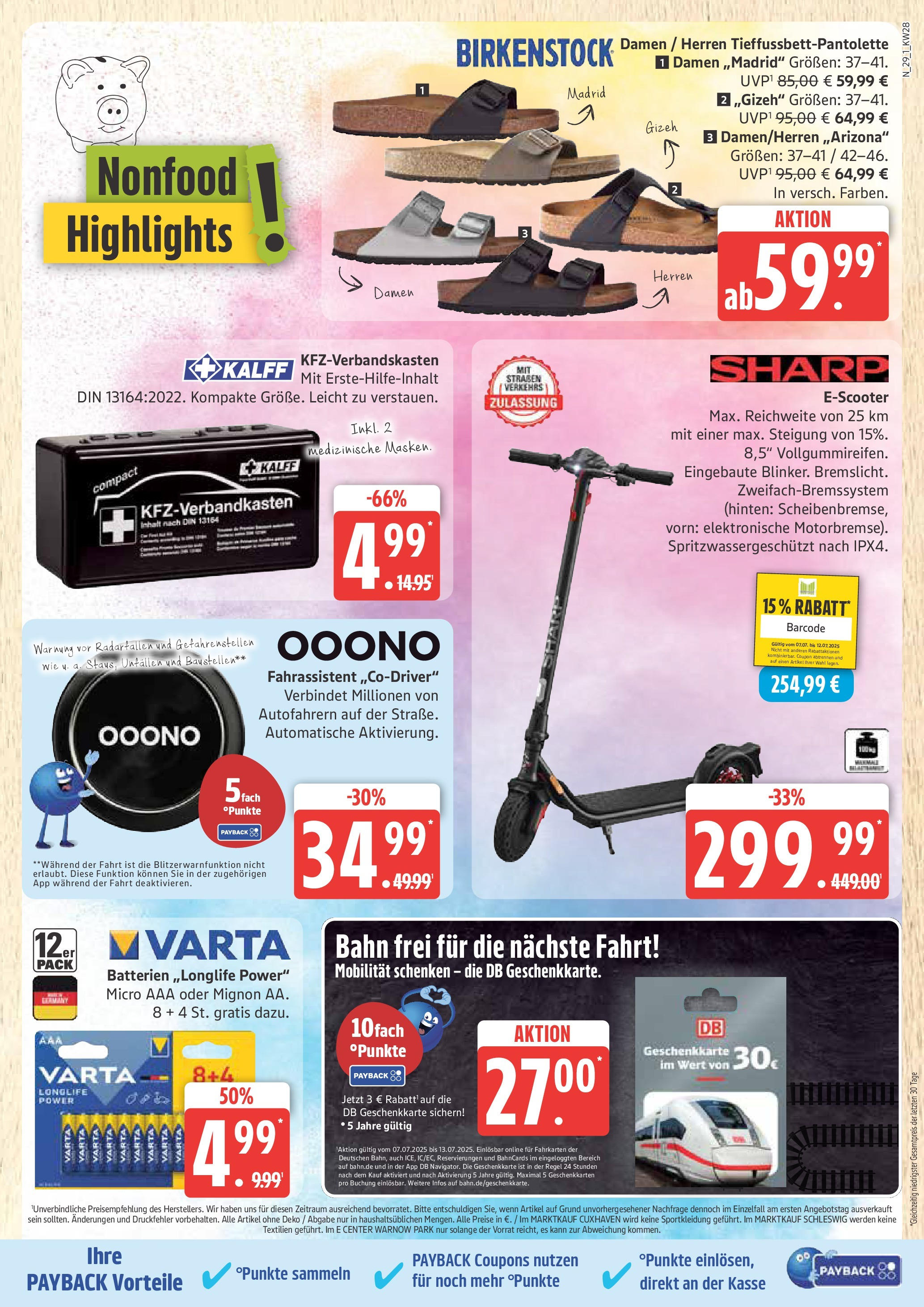 Marktkauf - Marktkauf: Wochenangebote (ab 06.07.2025) » Angebote online | Seite: 29 | Produkte: Batterien, Scooter, E-Scooter