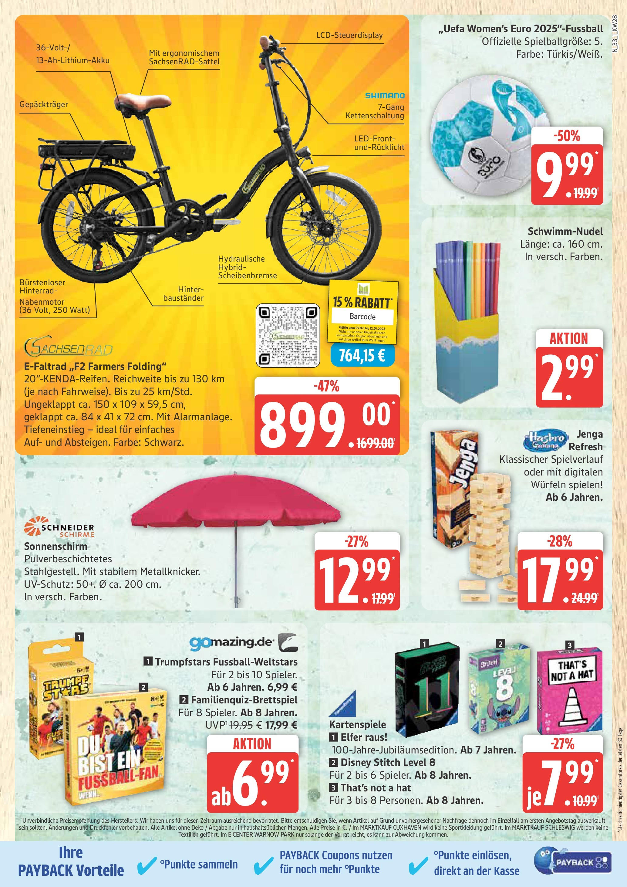Marktkauf - Marktkauf: Wochenangebote (ab 06.07.2025) » Angebote online | Seite: 33 | Produkte: Sonnenschirm