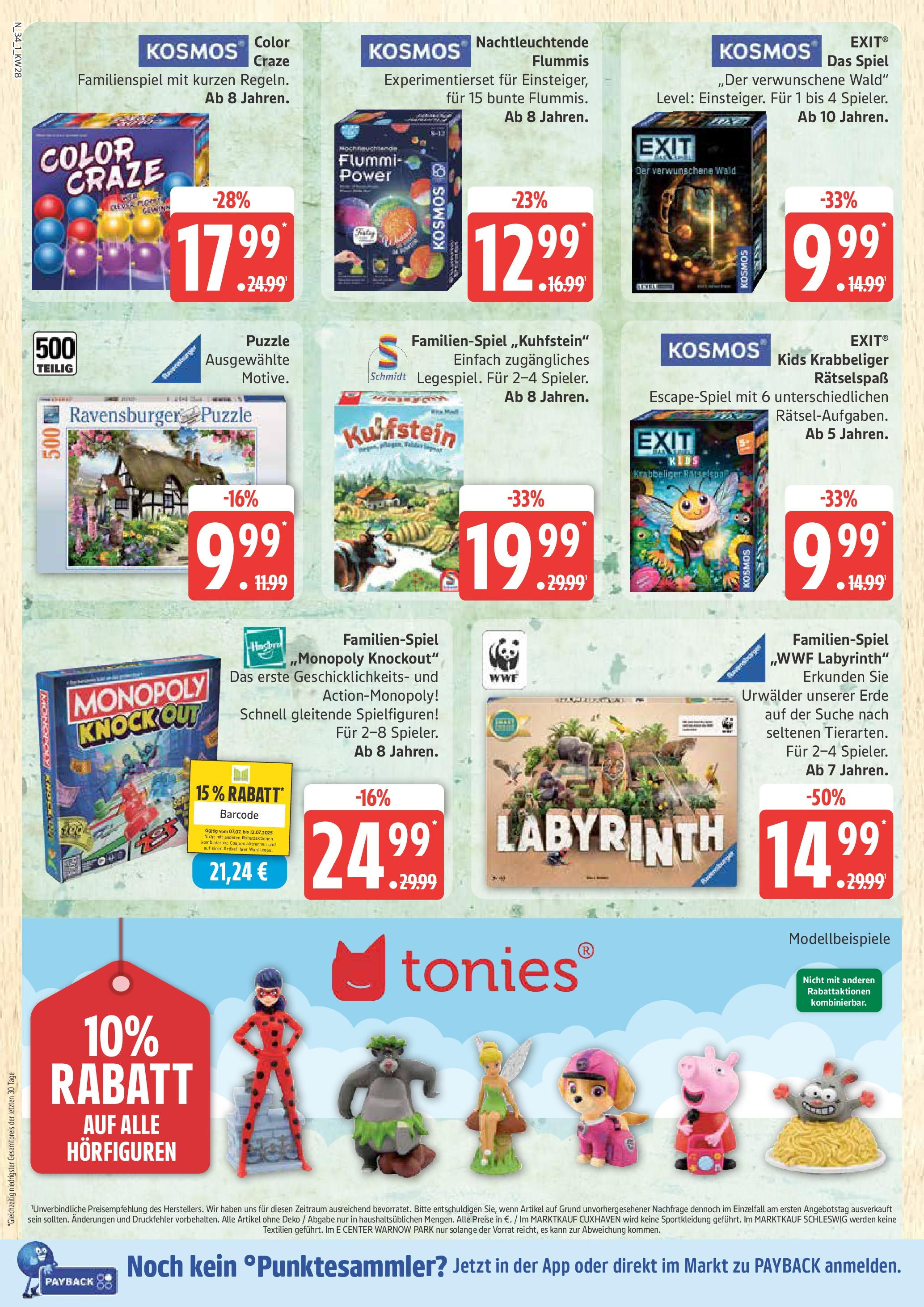 Marktkauf - Marktkauf: Wochenangebote (ab 06.07.2025) » Angebote online | Seite: 34 | Produkte: Spiel, Audio