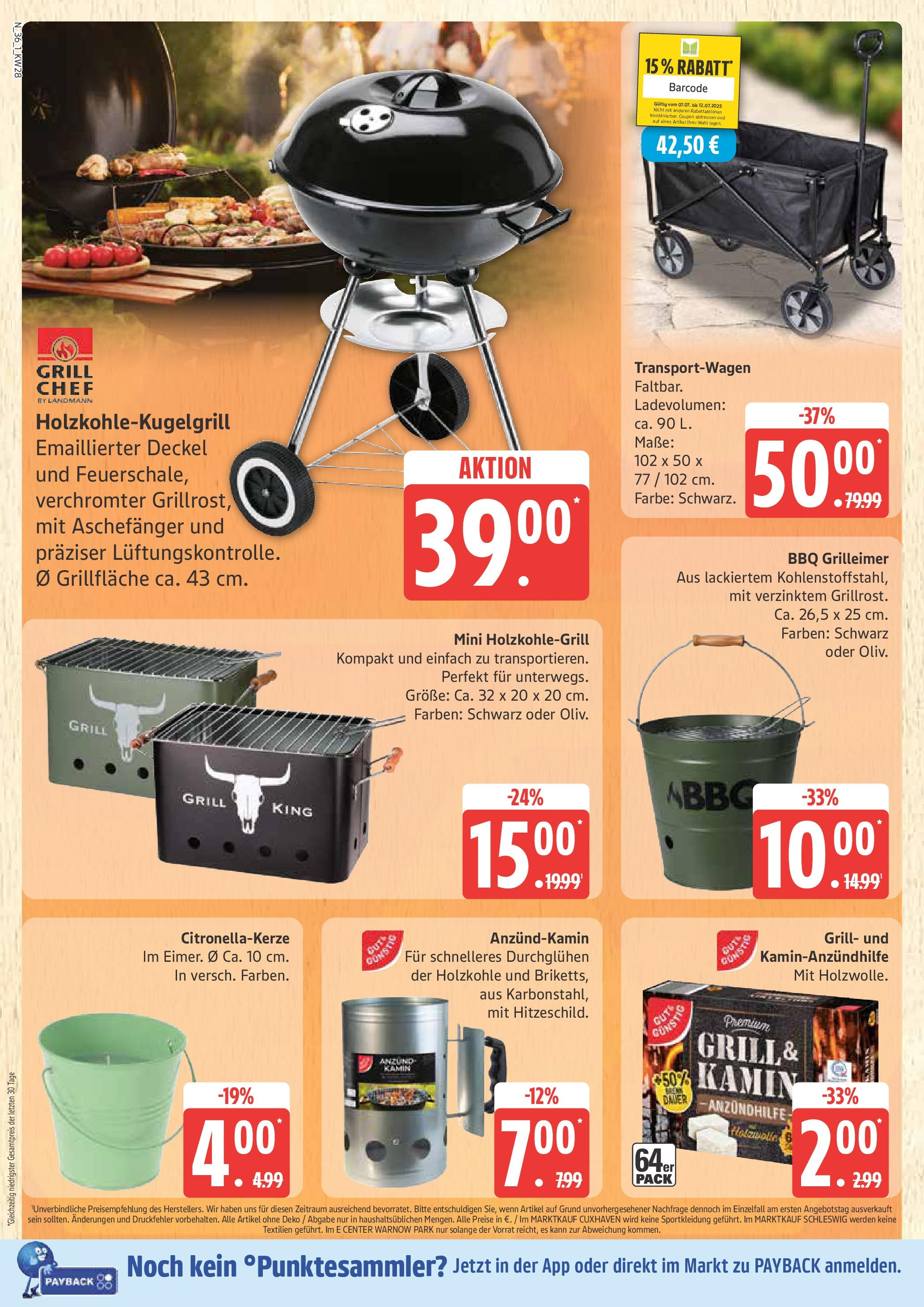 Marktkauf - Marktkauf: Wochenangebote (ab 06.07.2025) » Angebote online | Seite: 36 | Produkte: Grill, Kamin