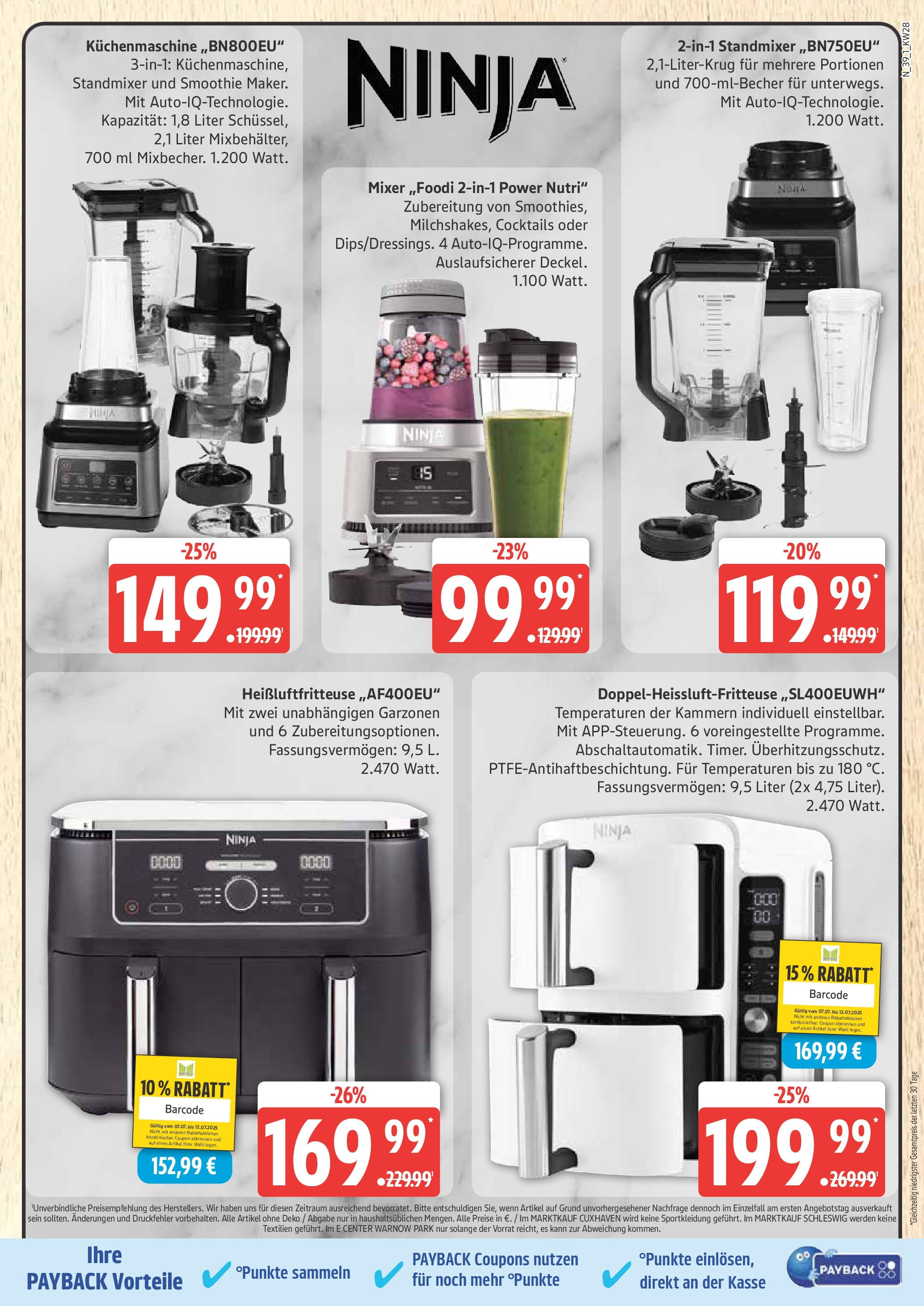 Marktkauf - Marktkauf: Wochenangebote (ab 06.07.2025) » Angebote online | Seite: 39 | Produkte: Mixer, Heißluftfritteuse