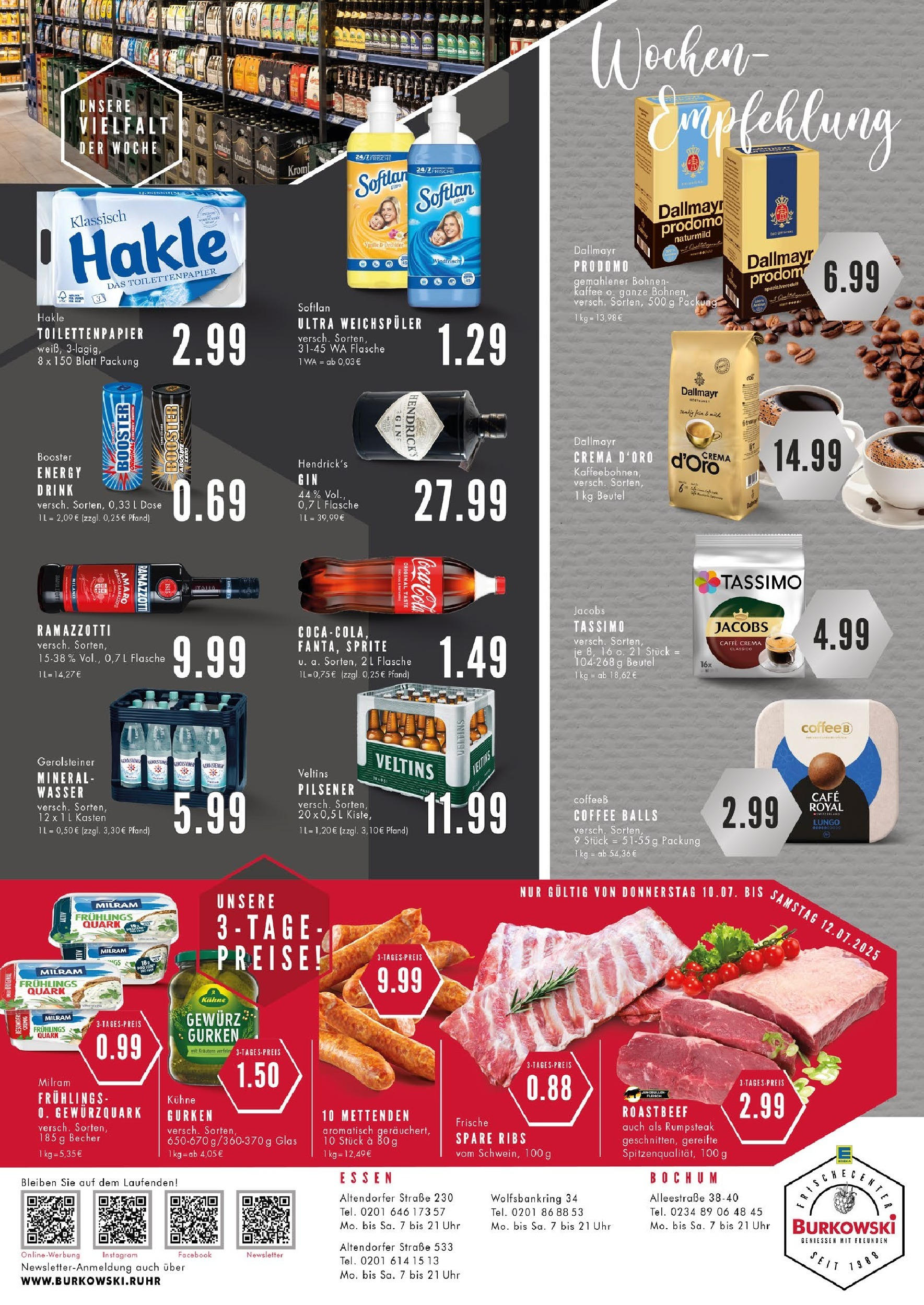 Edeka prospekt Essen	 (ab 06.07.2025) » Angebote Online | Seite: 8 | Produkte: Quark, Weichspüler, Ramazzotti, Gerolsteiner