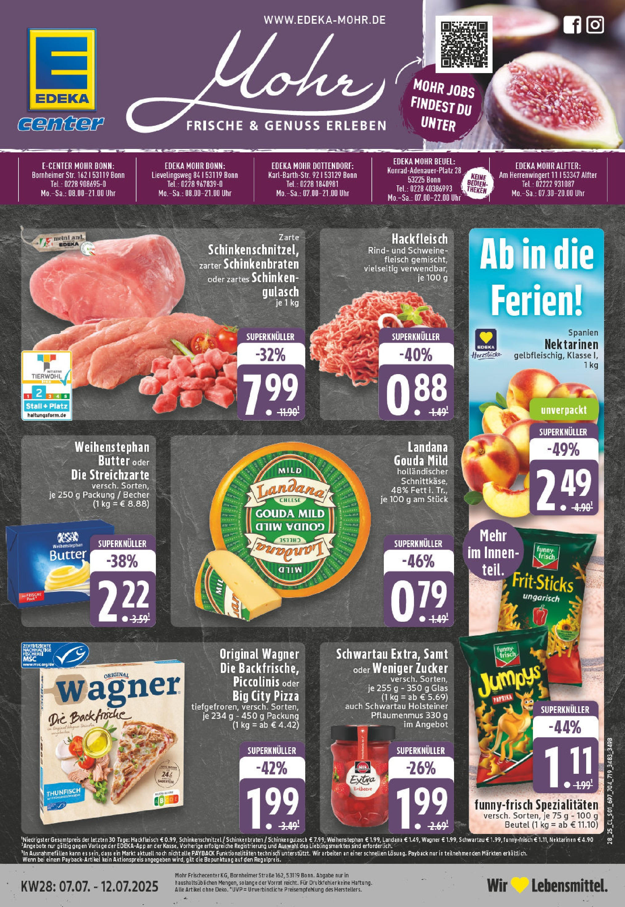 Edeka prospekt Alfter	 (ab 06.07.2025) » Angebote Online | Seite: 1 | Produkte: Nektarinen, Gulasch, Uhr, Hackfleisch