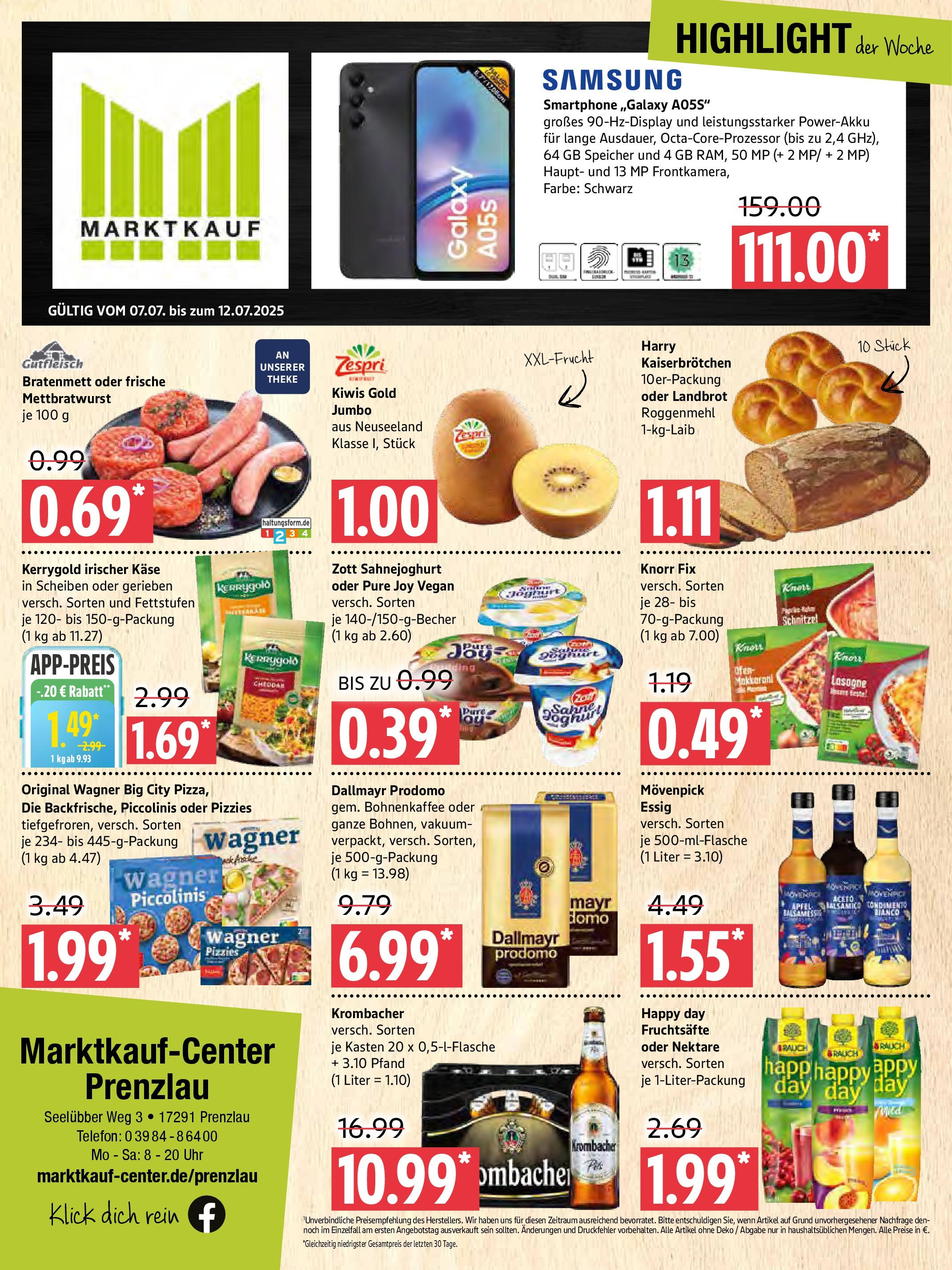 MARKTKAUF Prospekt ab Montag 06.07.2025 > Marktkauf: Wochenangebote Vorschau von dem Prospekt des Geschäftes Marktkauf, gültig ab dem 06.07.2025