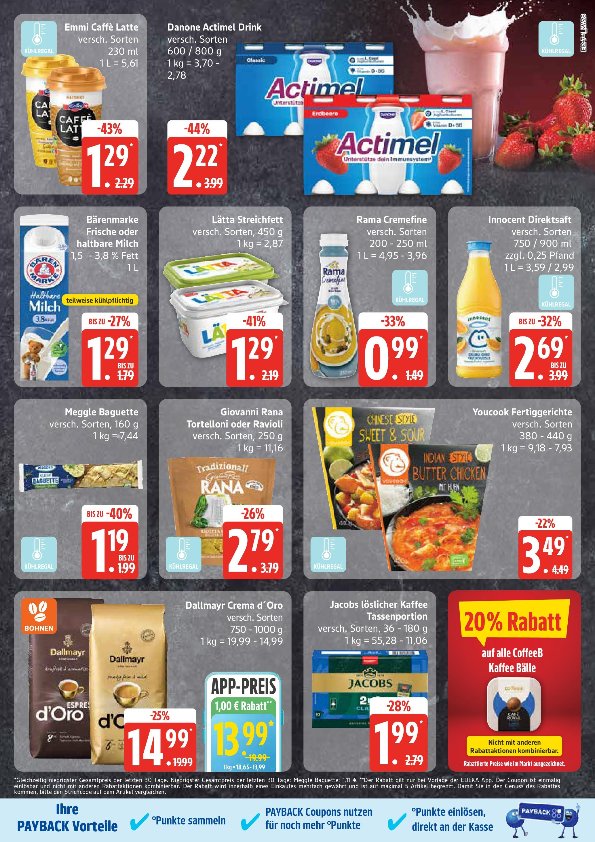 Edeka prospekt Ammersbek	 (ab 06.07.2025) » Angebote Online | Seite: 7 | Produkte: Butter, Kaffee, Baguette, Pasta