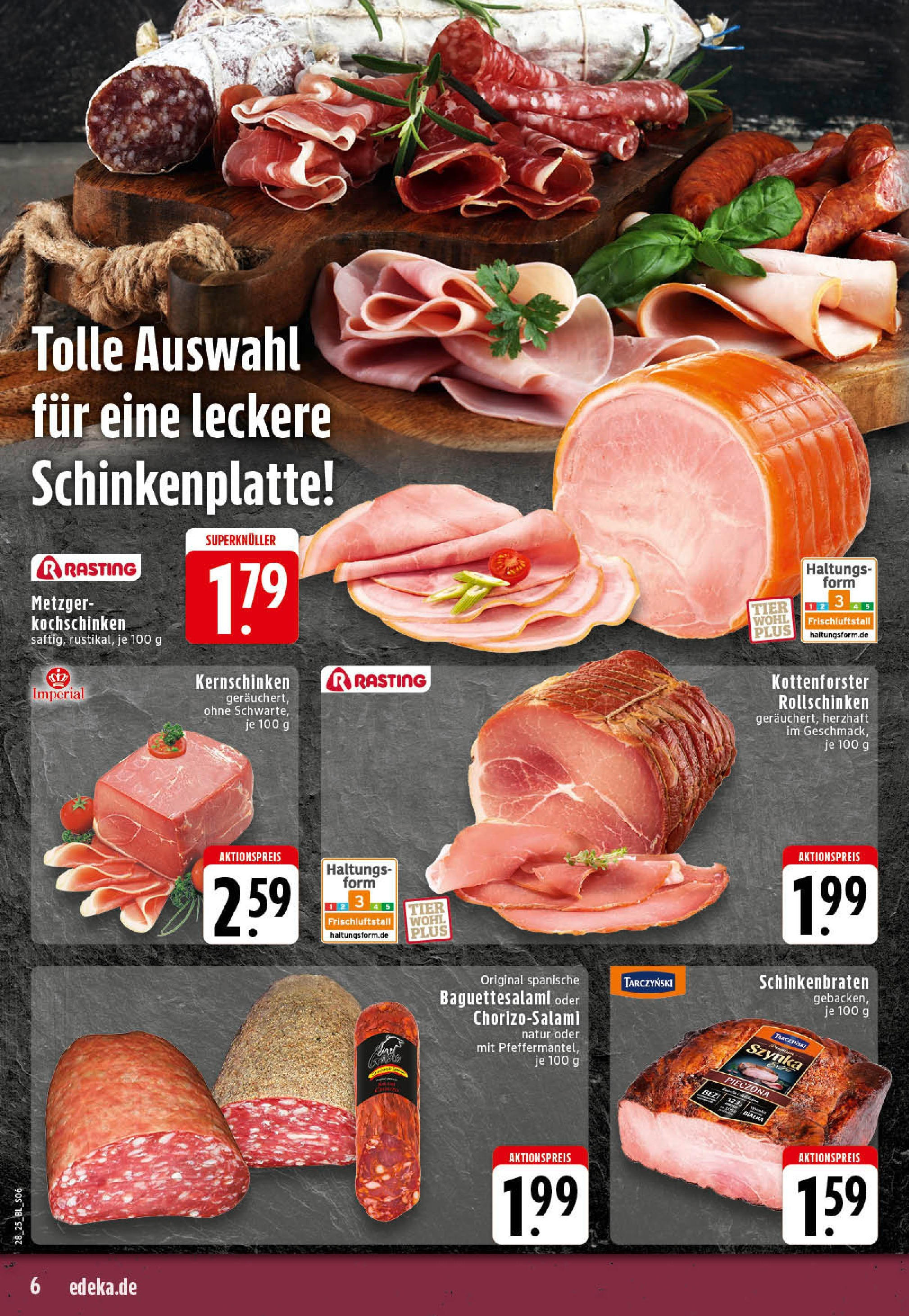 Edeka prospekt Rheine	 (ab 06.07.2025) » Angebote Online | Seite: 6 | Produkte: Salami