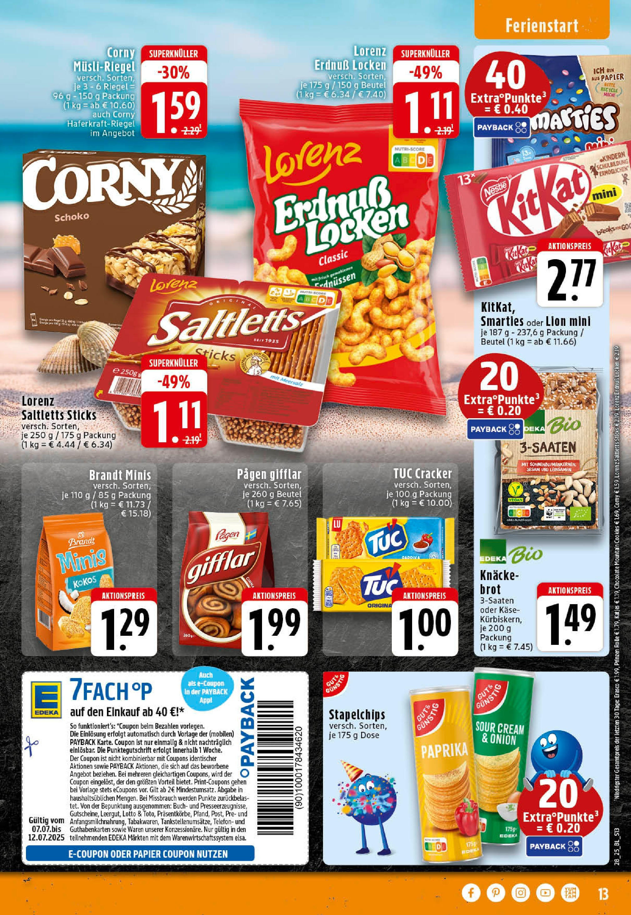 Edeka prospekt Rheine	 (ab 06.07.2025) » Angebote Online | Seite: 13 | Produkte: Smarties, Katjes, Chips, Telefon