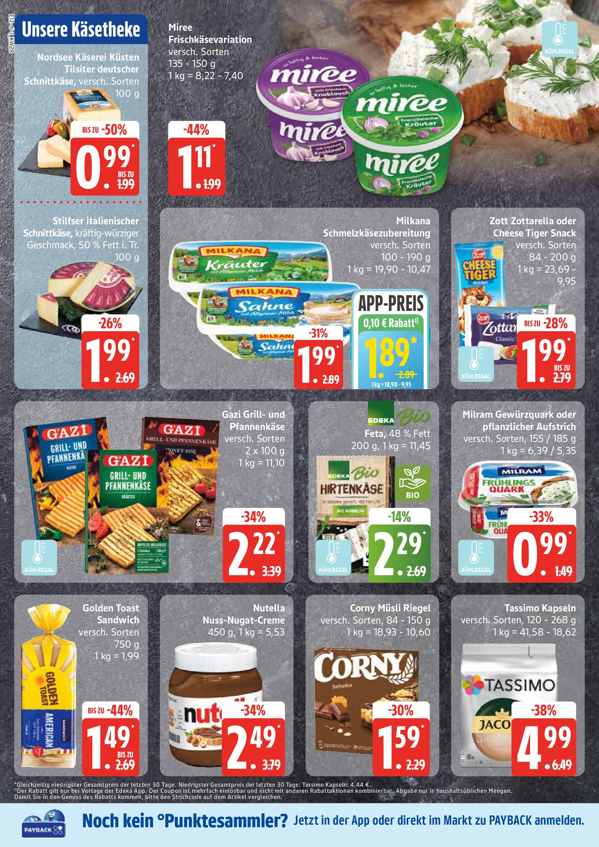 Edeka prospekt Ammersbek	 (ab 06.07.2025) » Angebote Online | Seite: 6 | Produkte: Toast, Milkana, Sahne, Tassimo
