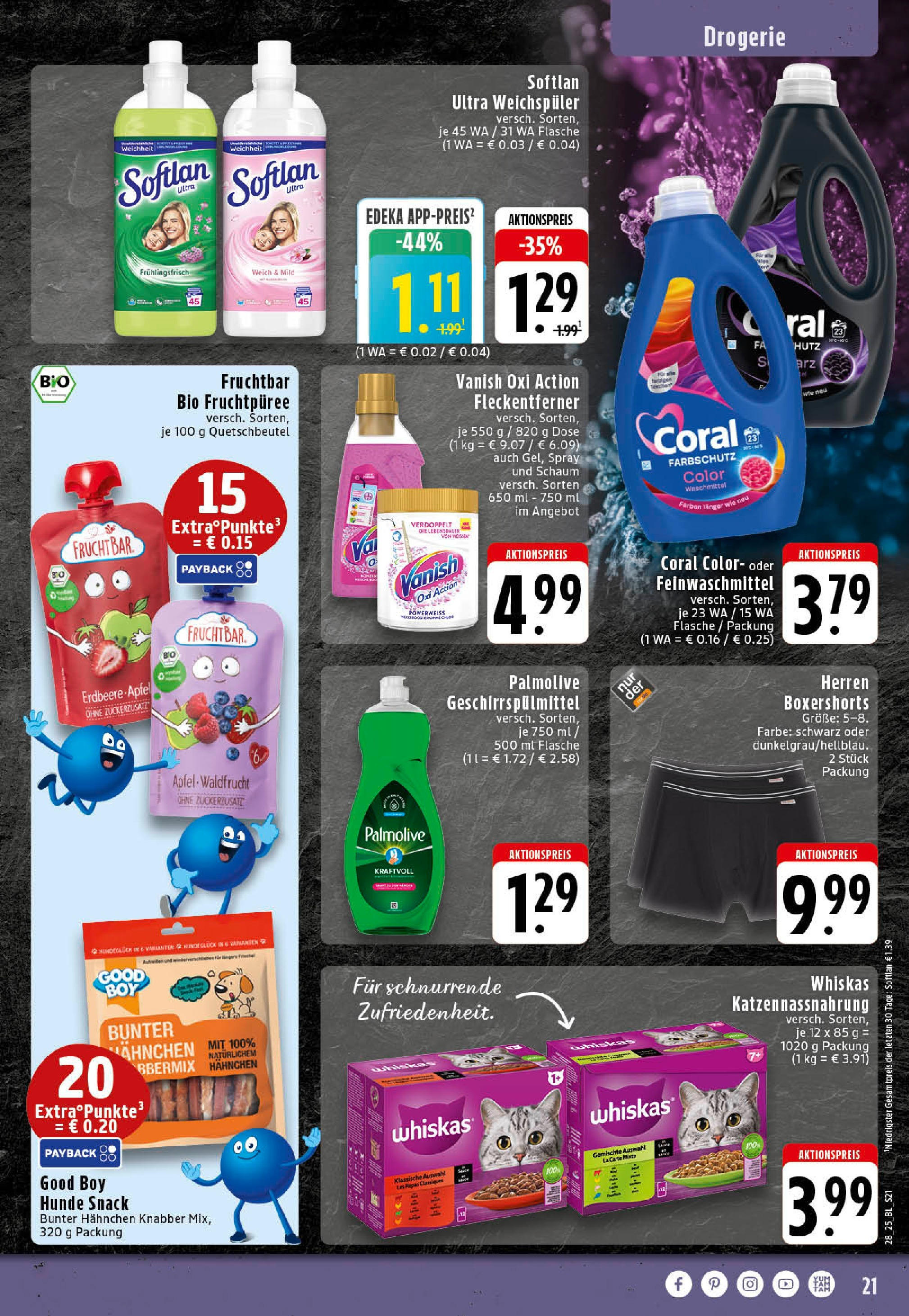 Edeka prospekt Rheine	 (ab 06.07.2025) » Angebote Online | Seite: 21 | Produkte: Äpfel, Weichspüler, Waschmittel, Whiskas
