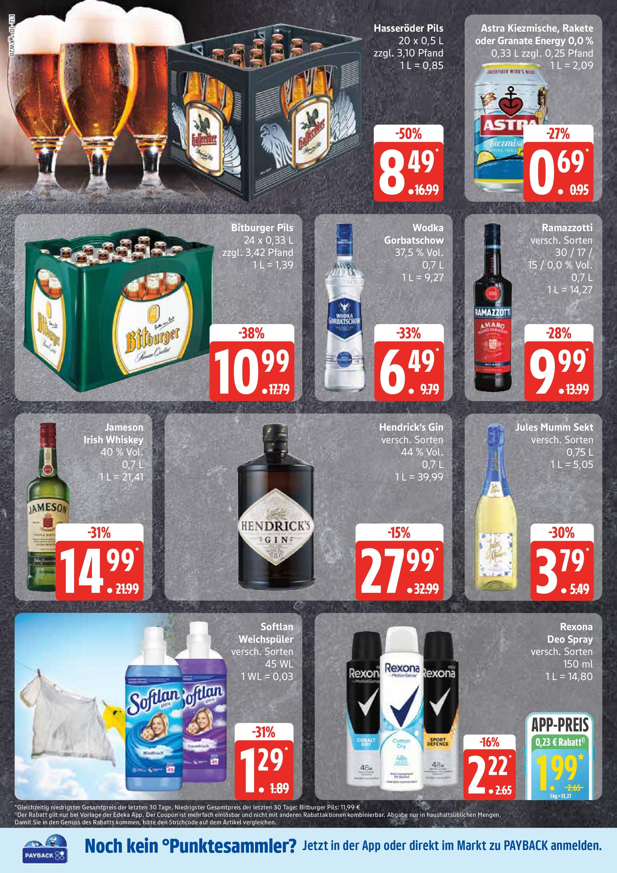 Edeka prospekt Ammersbek	 (ab 06.07.2025) » Angebote Online | Seite: 10 | Produkte: Jameson, Deodorant, Weichspüler, Wodka gorbatschow