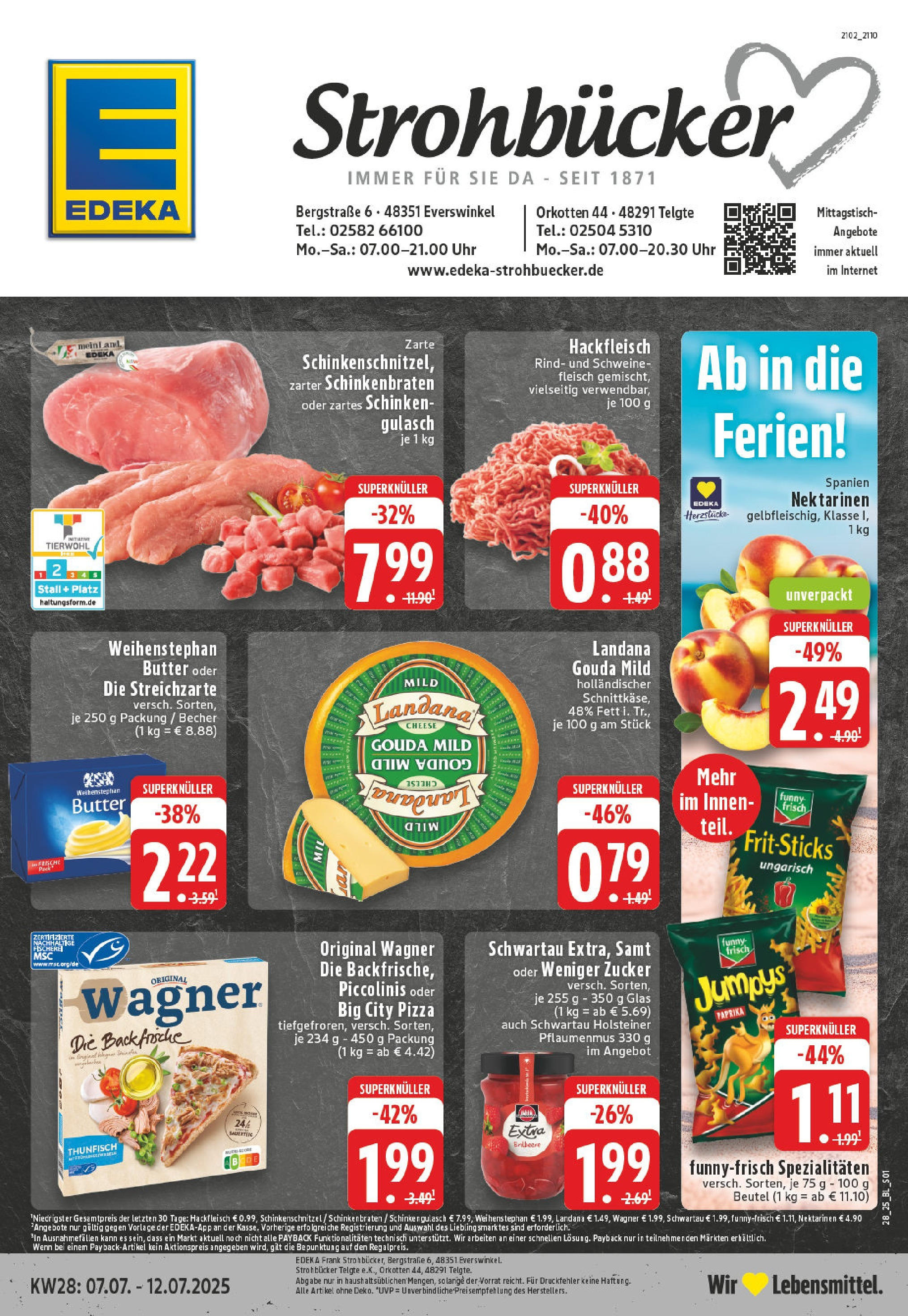EDEKA Prospekt ab 06.07.2025 - Prospekt Everswinkel Online Vorschau von dem Prospekt des Geschäftes Edeka, gültig ab dem 06.07.2025