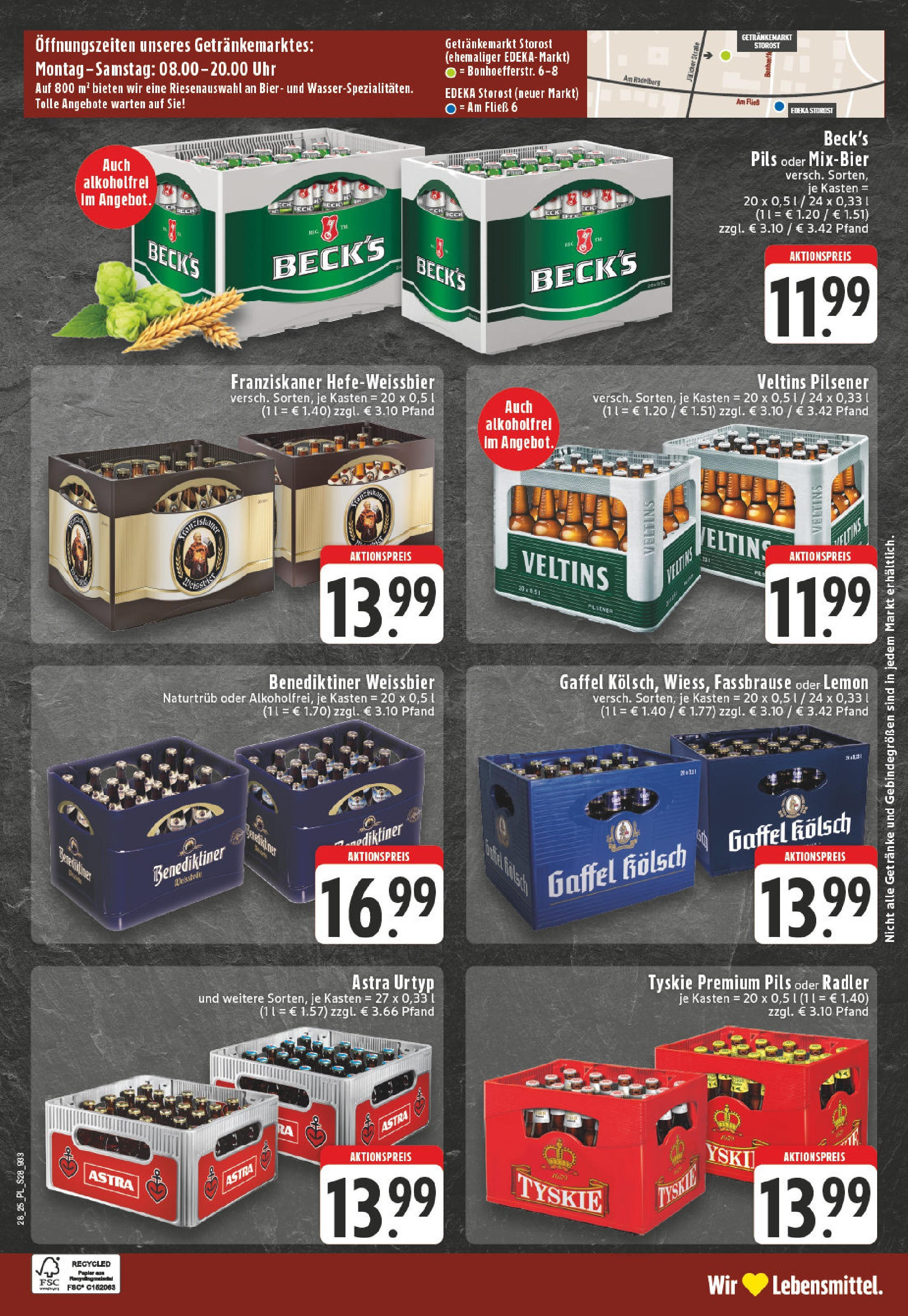 Edeka prospekt Eschweiler-Dürwiß	 (ab 06.07.2025) » Angebote Online | Seite: 28 | Produkte: Tyskie, Weißbier, Pils, Astra