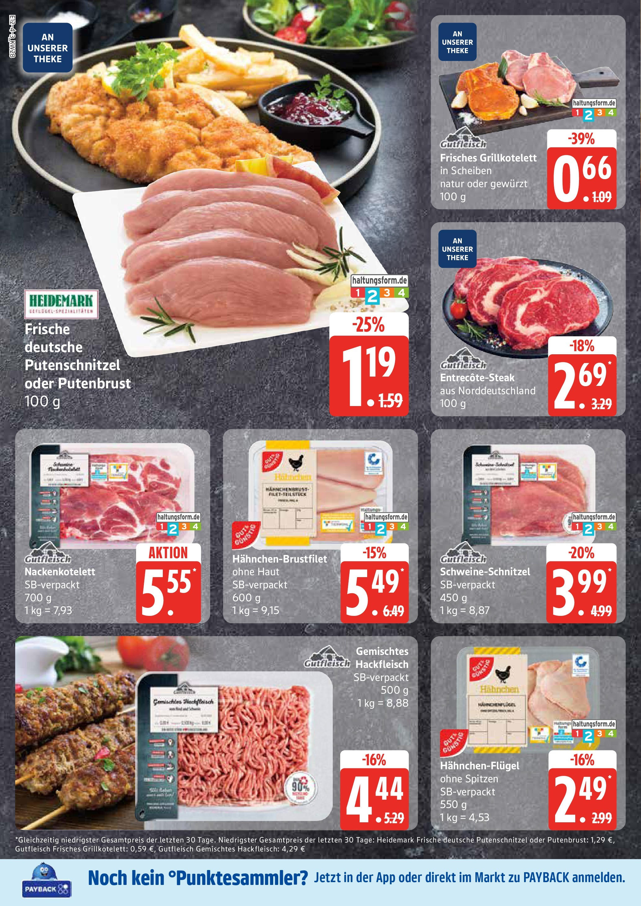 Edeka prospekt Ammersbek	 (ab 06.07.2025) » Angebote Online | Seite: 4 | Produkte: Theke, Putenschnitzel, Steak, Hahnchenbrust
