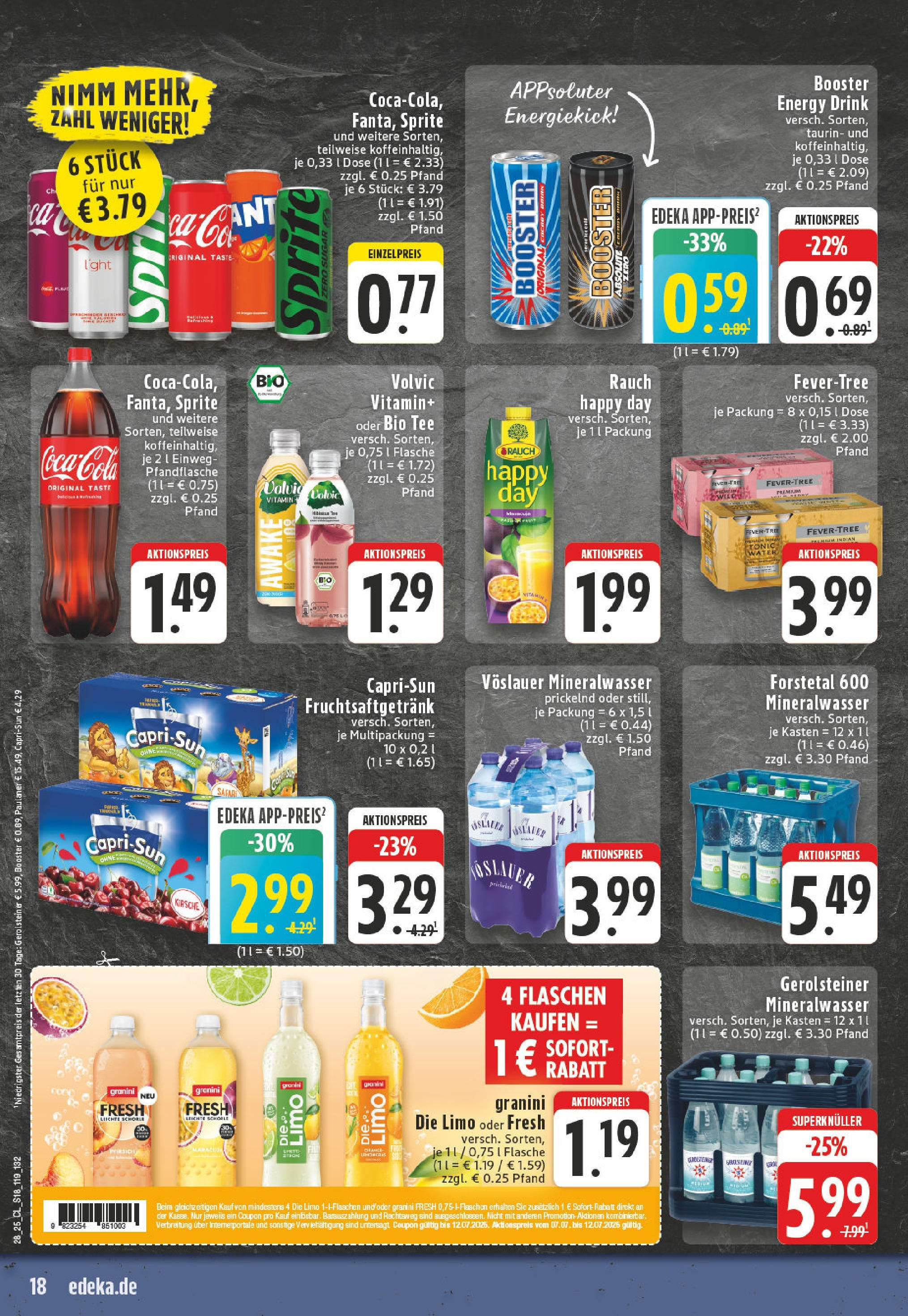 Edeka prospekt Rüthen	 (ab 06.07.2025) » Angebote Online | Seite: 18 | Produkte: Mixer, Granini die limo, Paulaner, Gerolsteiner