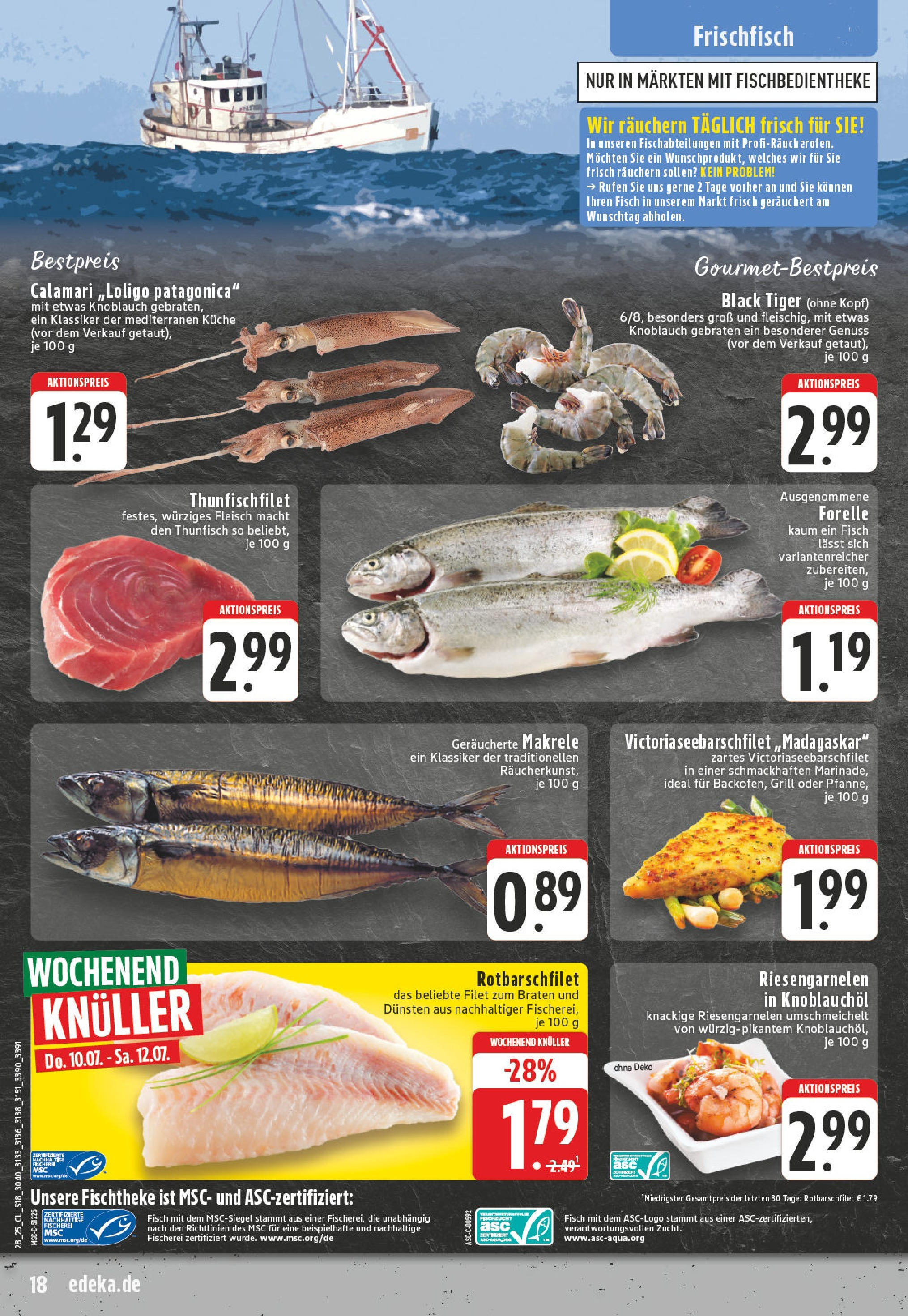 Edeka prospekt Kerken-Nieukerk	 (ab 06.07.2025) » Angebote Online | Seite: 18 | Produkte: Thunfisch, Fisch, Knoblauch, Fleisch