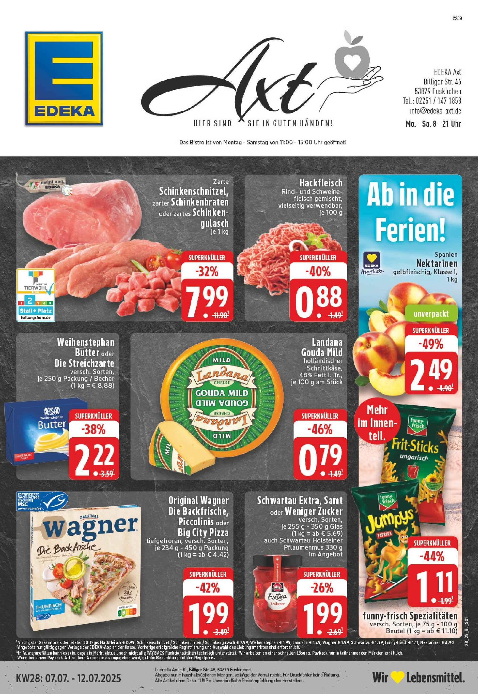 Edeka prospekt Euskirchen	 (ab 06.07.2025) » Angebote Online | Seite: 1 | Produkte: Butter, Paprika, Schweinefleisch, Fleisch