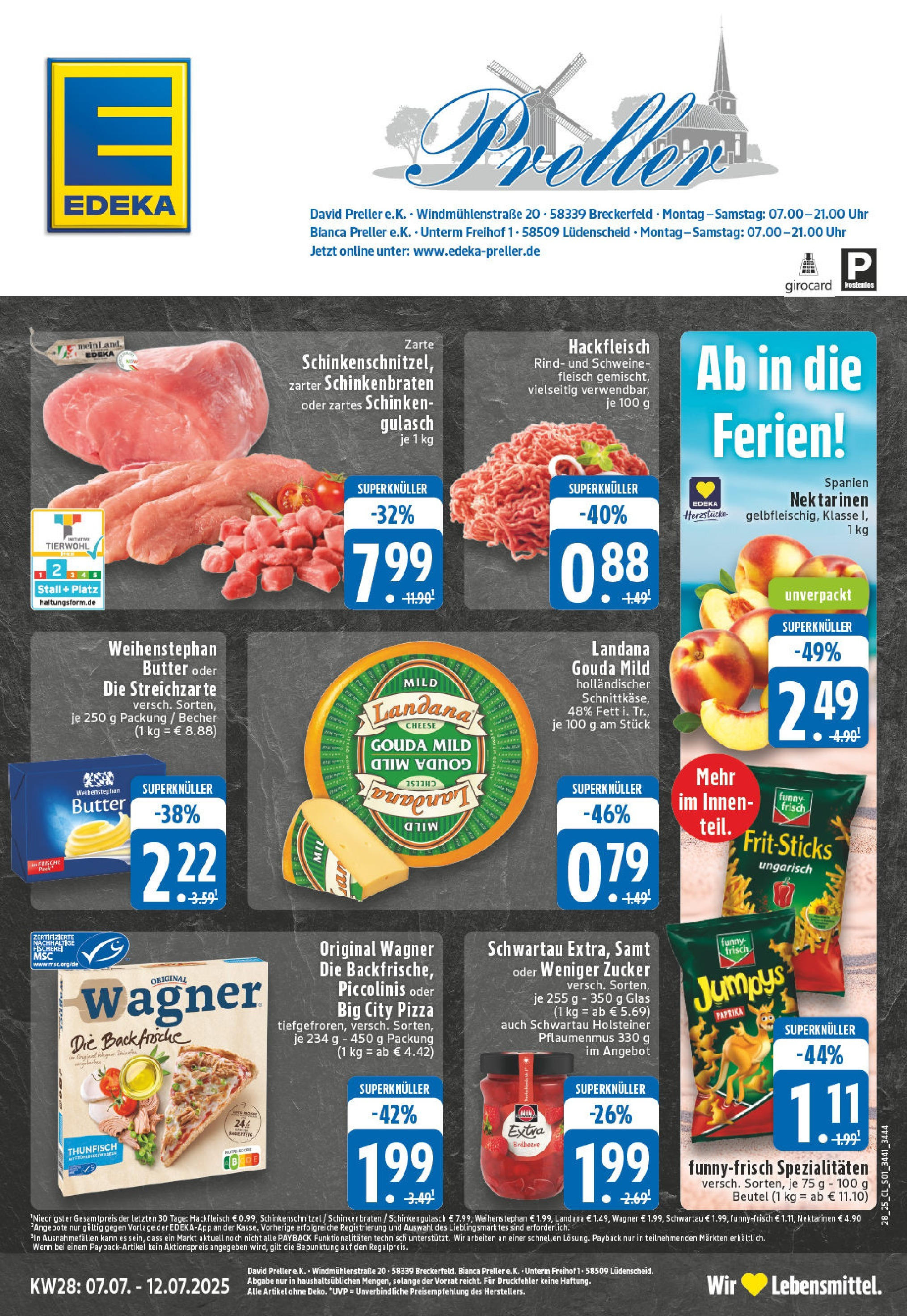 EDEKA Prospekt ab 06.07.2025 - Prospekt Luedenscheid Online Vorschau von dem Prospekt des Geschäftes Edeka, gültig ab dem 06.07.2025