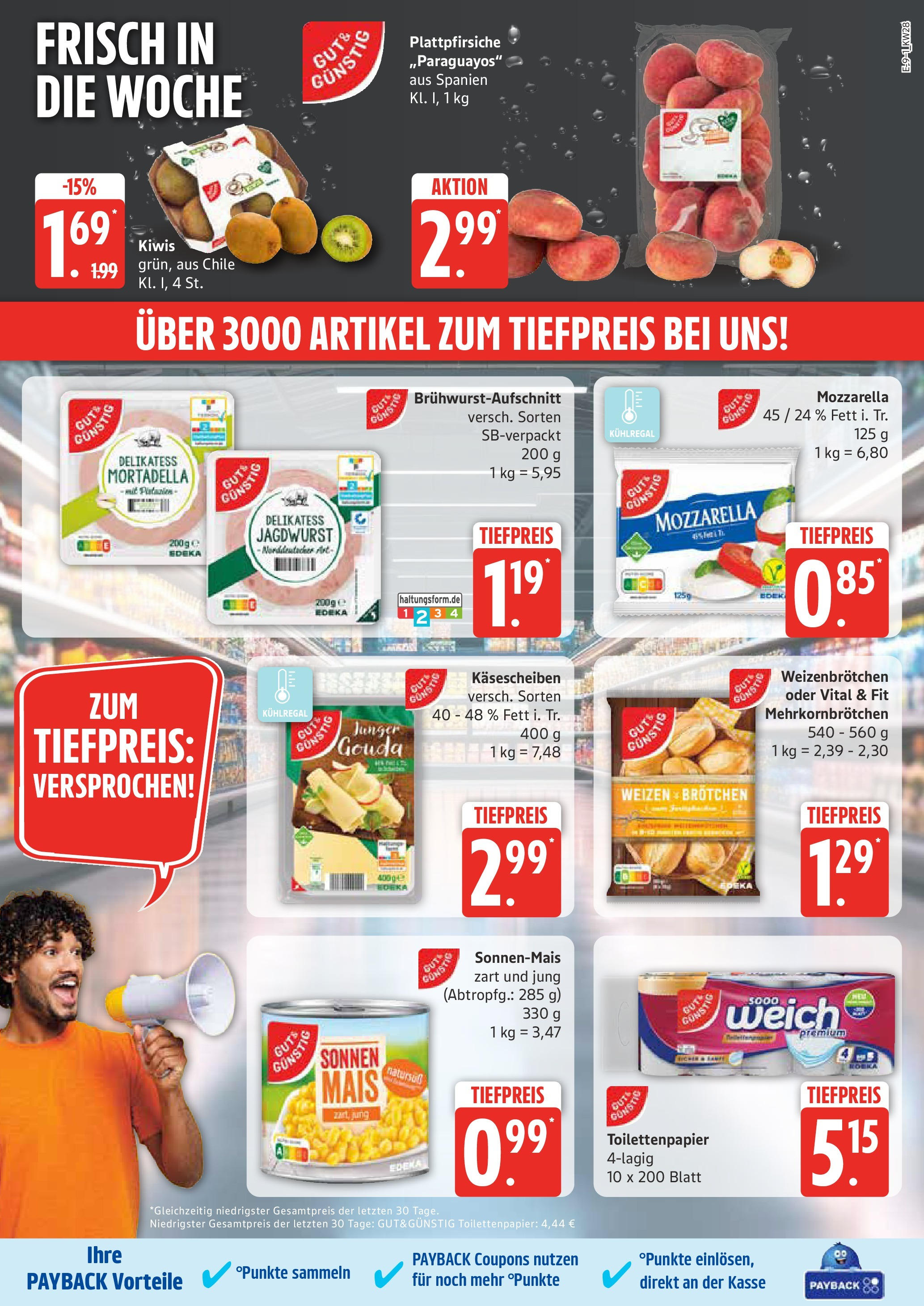 Marktkauf - Marktkauf: Wochenangebote (ab 06.07.2025) » Angebote online | Seite: 9 | Produkte: Mozzarella, Gouda, Toilettenpapier