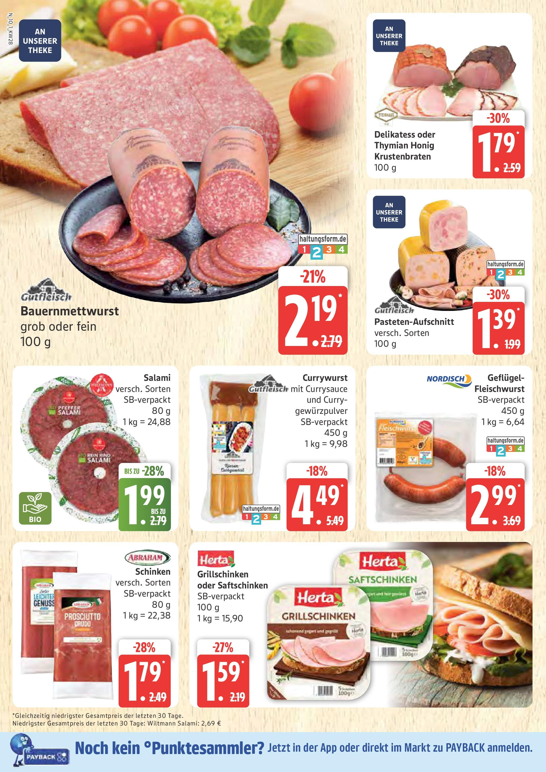 Marktkauf - Marktkauf: Wochenangebote (ab 06.07.2025) » Angebote online | Seite: 10 | Produkte: Theke, Krustenbraten, Salami, Schinken