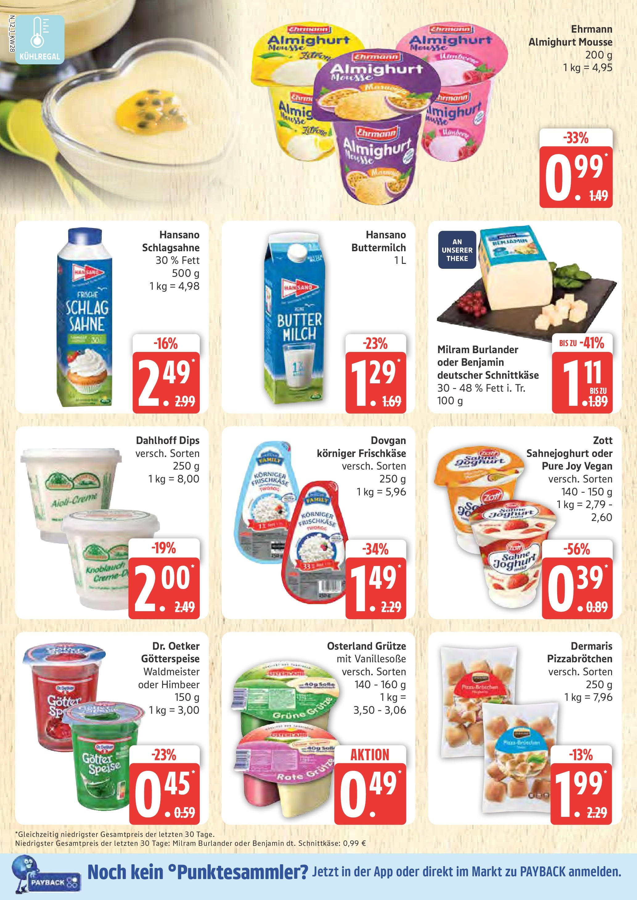 Marktkauf - Marktkauf: Wochenangebote (ab 06.07.2025) » Angebote online | Seite: 12 | Produkte: Schlagsahne, Milch, Theke, Knoblauch