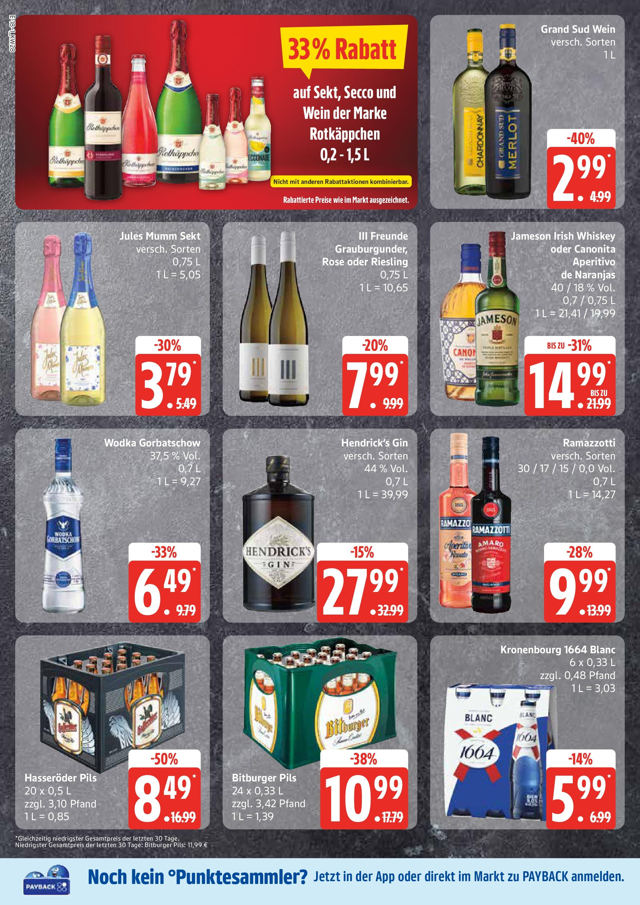 Marktkauf - Marktkauf: Wochenangebote (ab 06.07.2025) » Angebote online | Seite: 18 | Produkte: Wodka gorbatschow, Vodka, Wodka, Whiskey