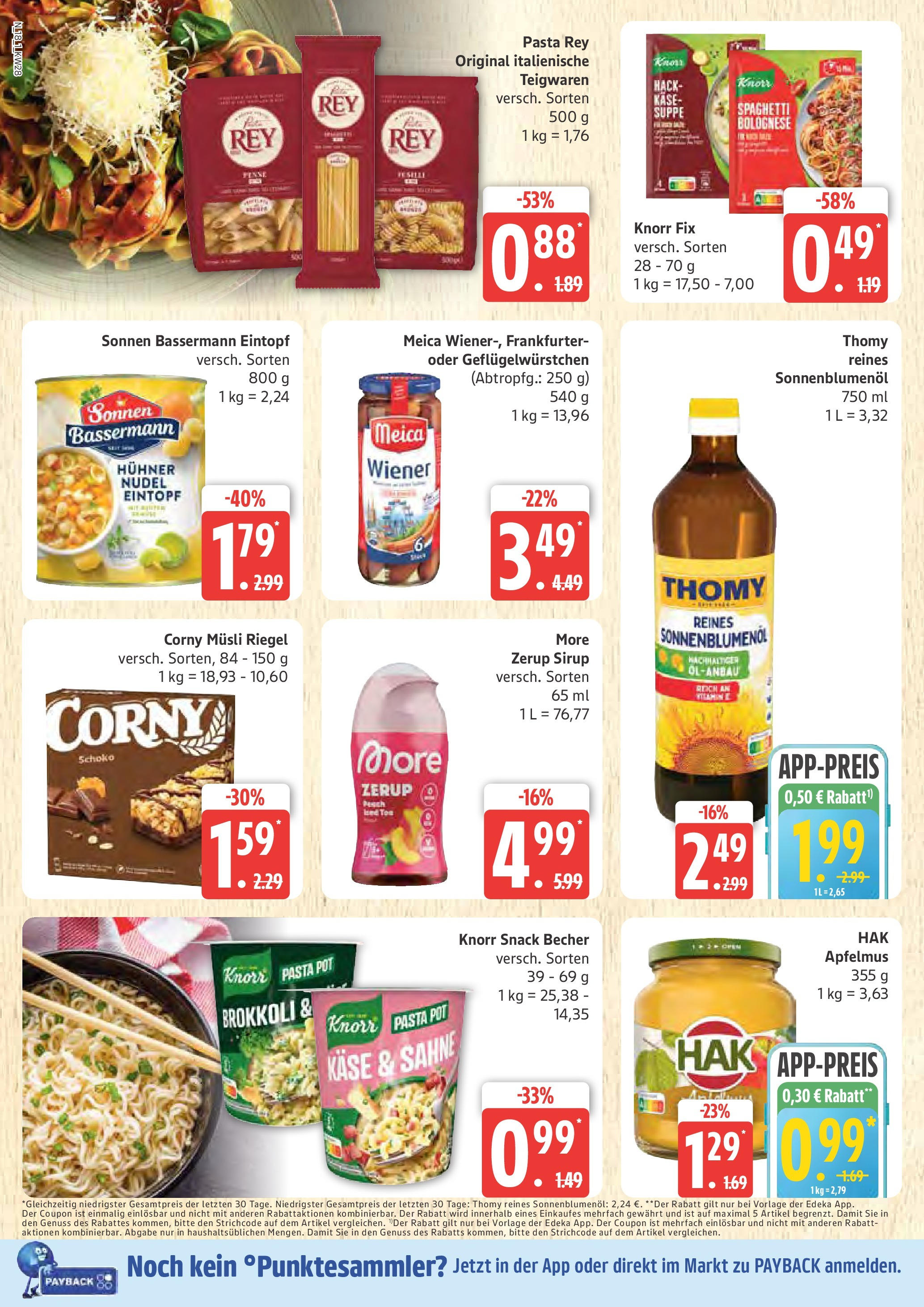 Marktkauf - Marktkauf: Wochenangebote (ab 06.07.2025) » Angebote online | Seite: 18 | Produkte: Musli, Sonnenblumenol, Meica, Pasta