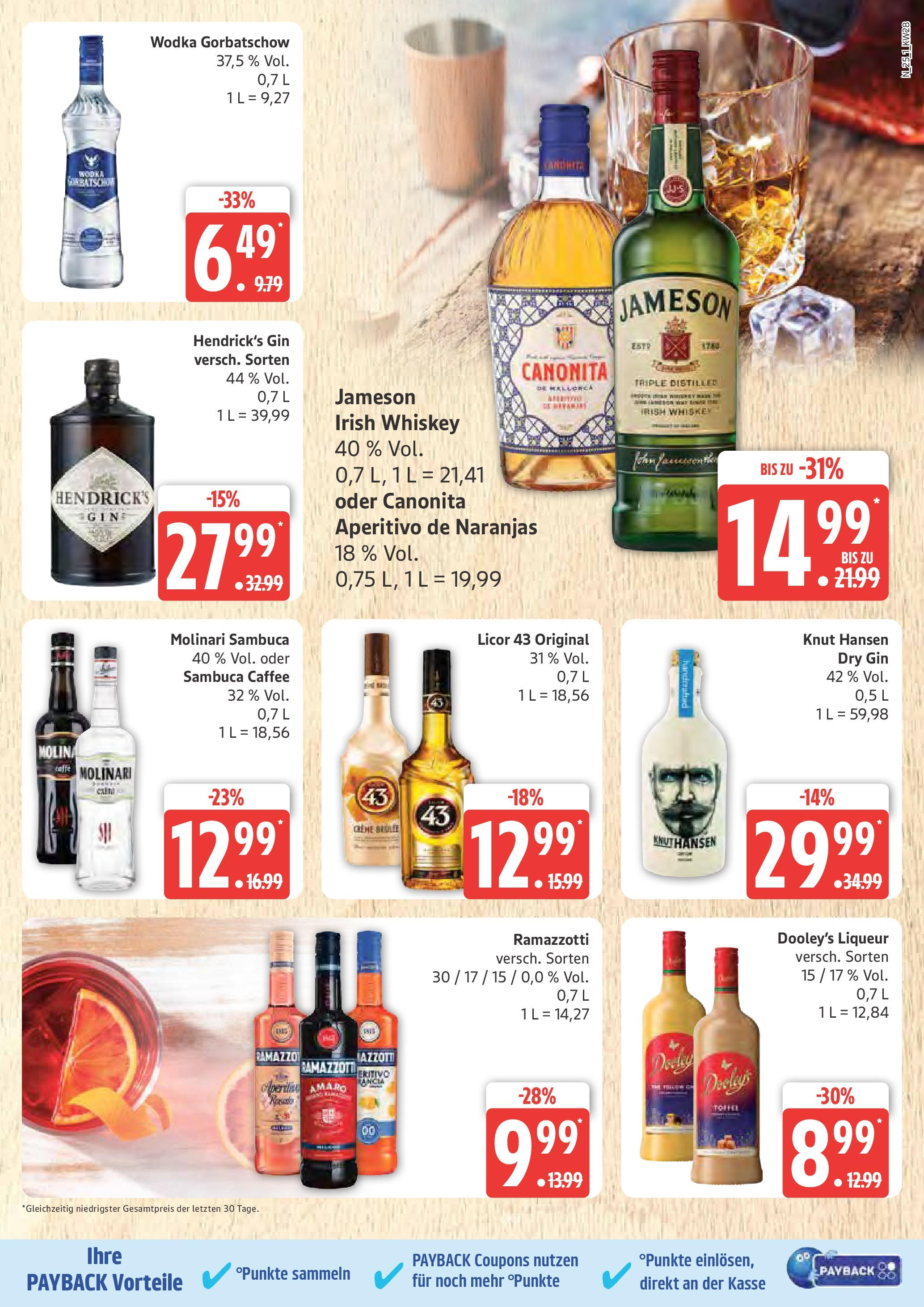 Marktkauf - Marktkauf: Wochenangebote (ab 06.07.2025) » Angebote online | Seite: 25 | Produkte: Sambuca, Vodka, Sambuca molinari, Whiskey