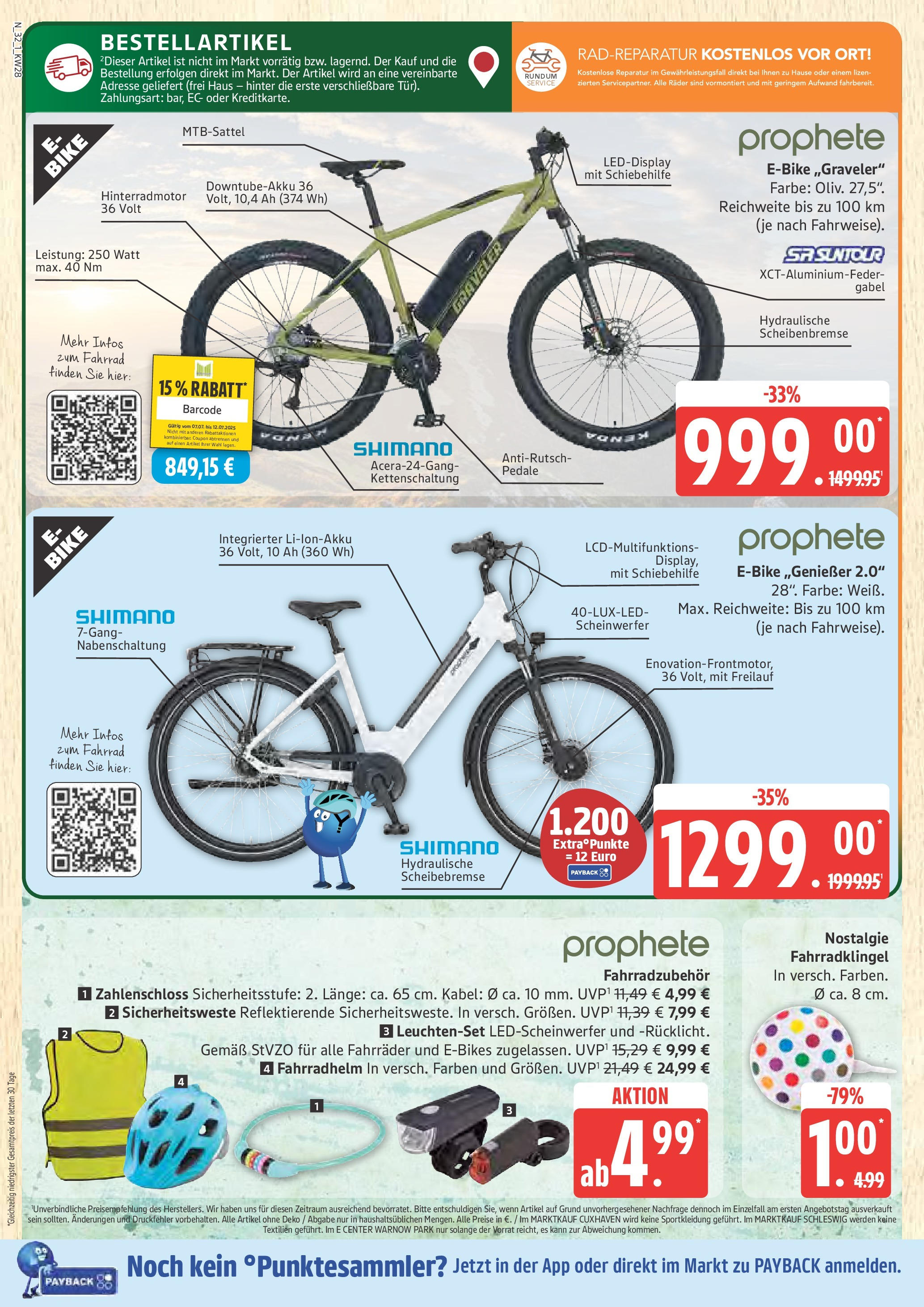 Marktkauf - Marktkauf: Wochenangebote (ab 06.07.2025) » Angebote online | Seite: 32 | Produkte: Kabel, E-Bike, Fahrradhelm