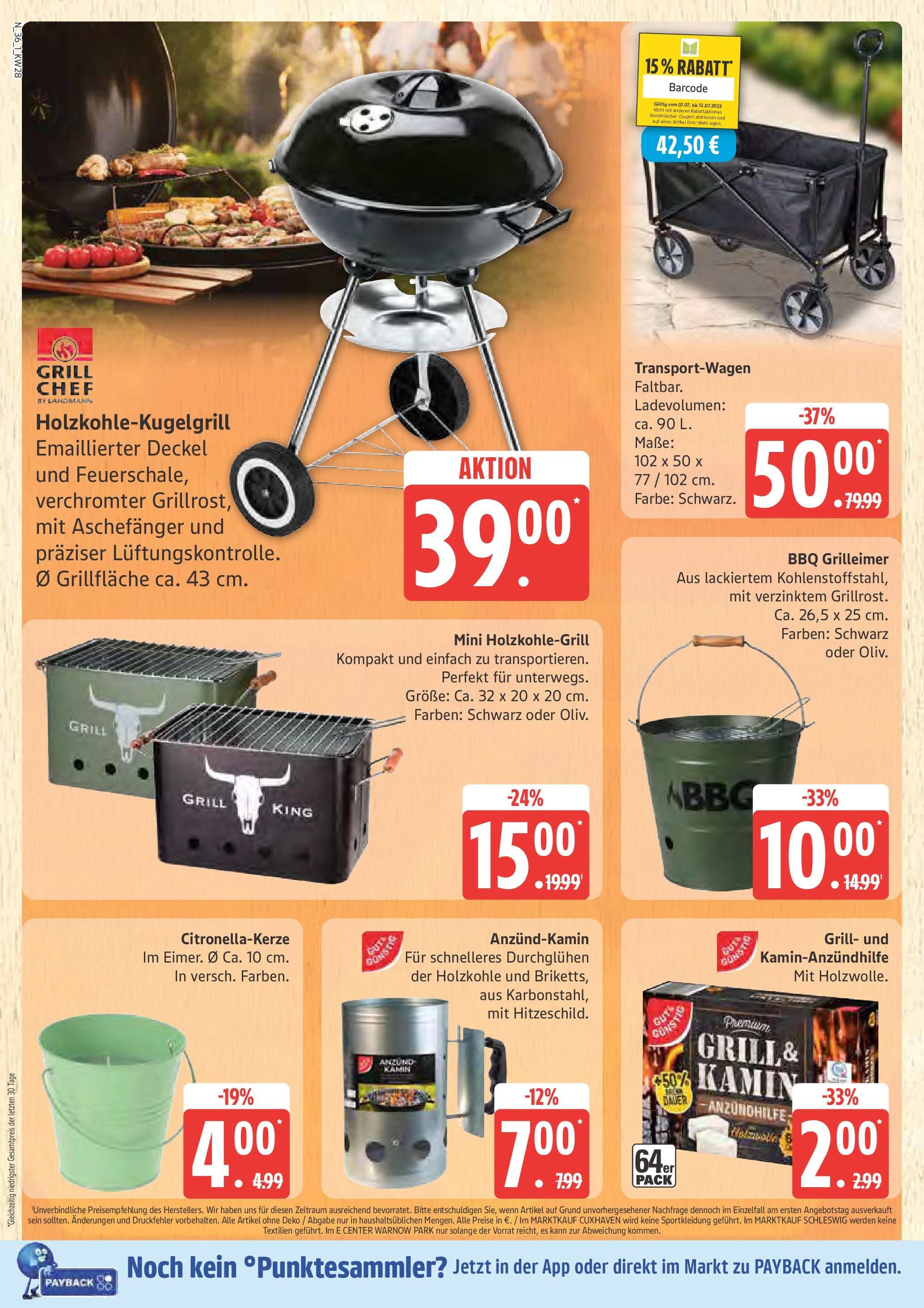 Marktkauf - Marktkauf: Wochenangebote (ab 06.07.2025) » Angebote online | Seite: 36 | Produkte: Grill, Kamin