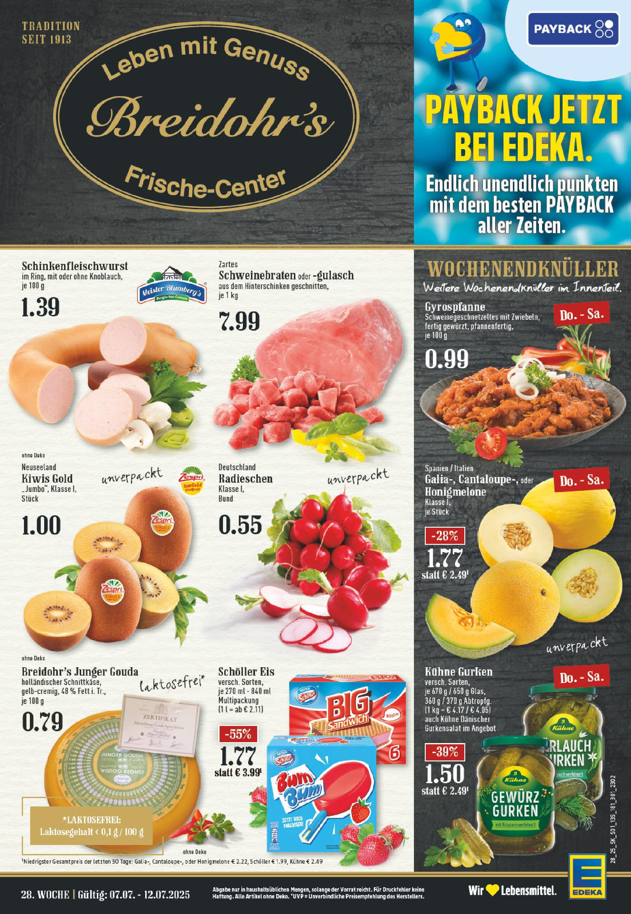 EDEKA Prospekt ab 06.07.2025 - Prospekt Hilden Online Vorschau von dem Prospekt des Geschäftes Edeka, gültig ab dem 06.07.2025
