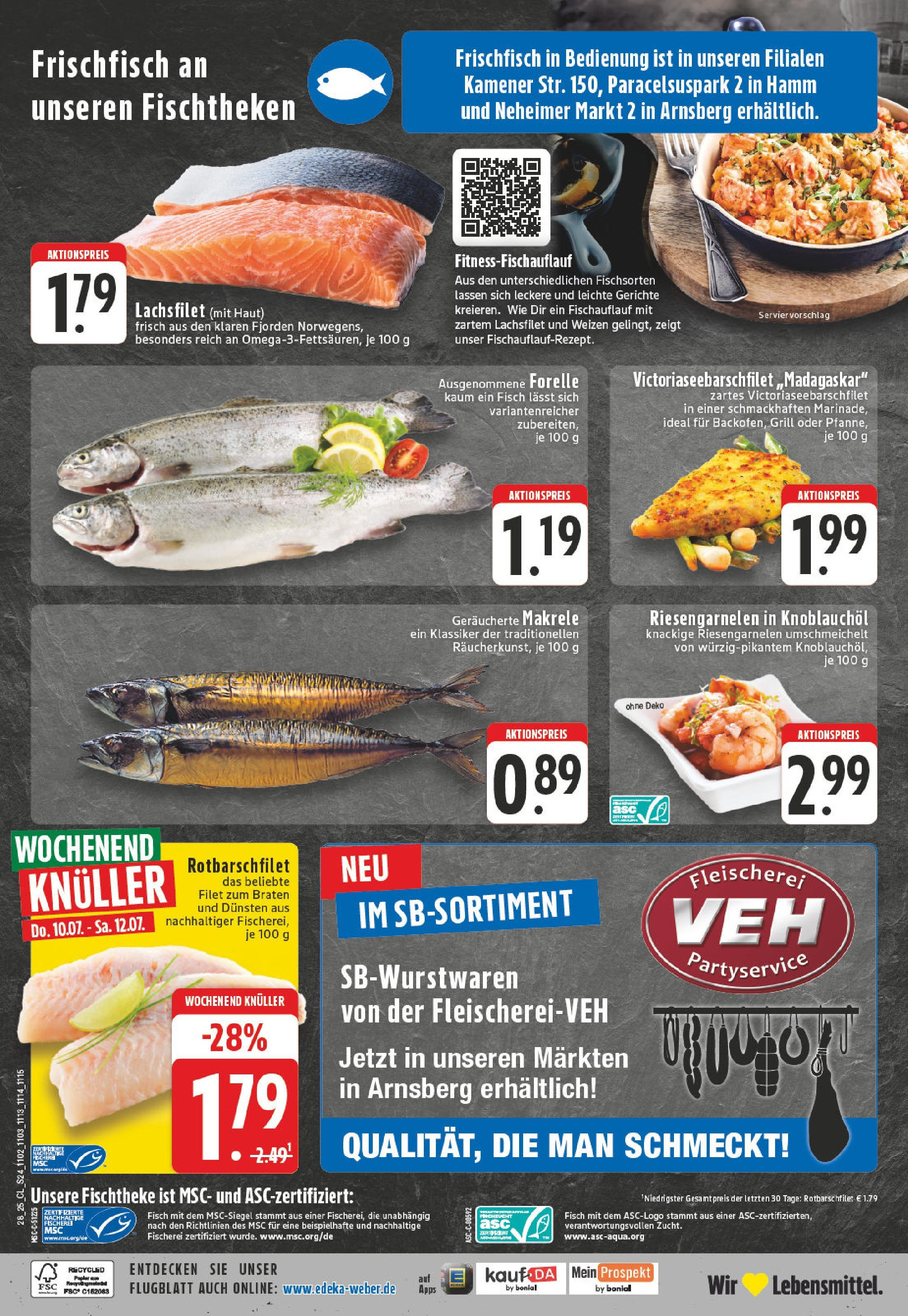 Edeka prospekt Arnsberg	 (ab 06.07.2025) » Angebote Online | Seite: 24 | Produkte: Grill, Fisch