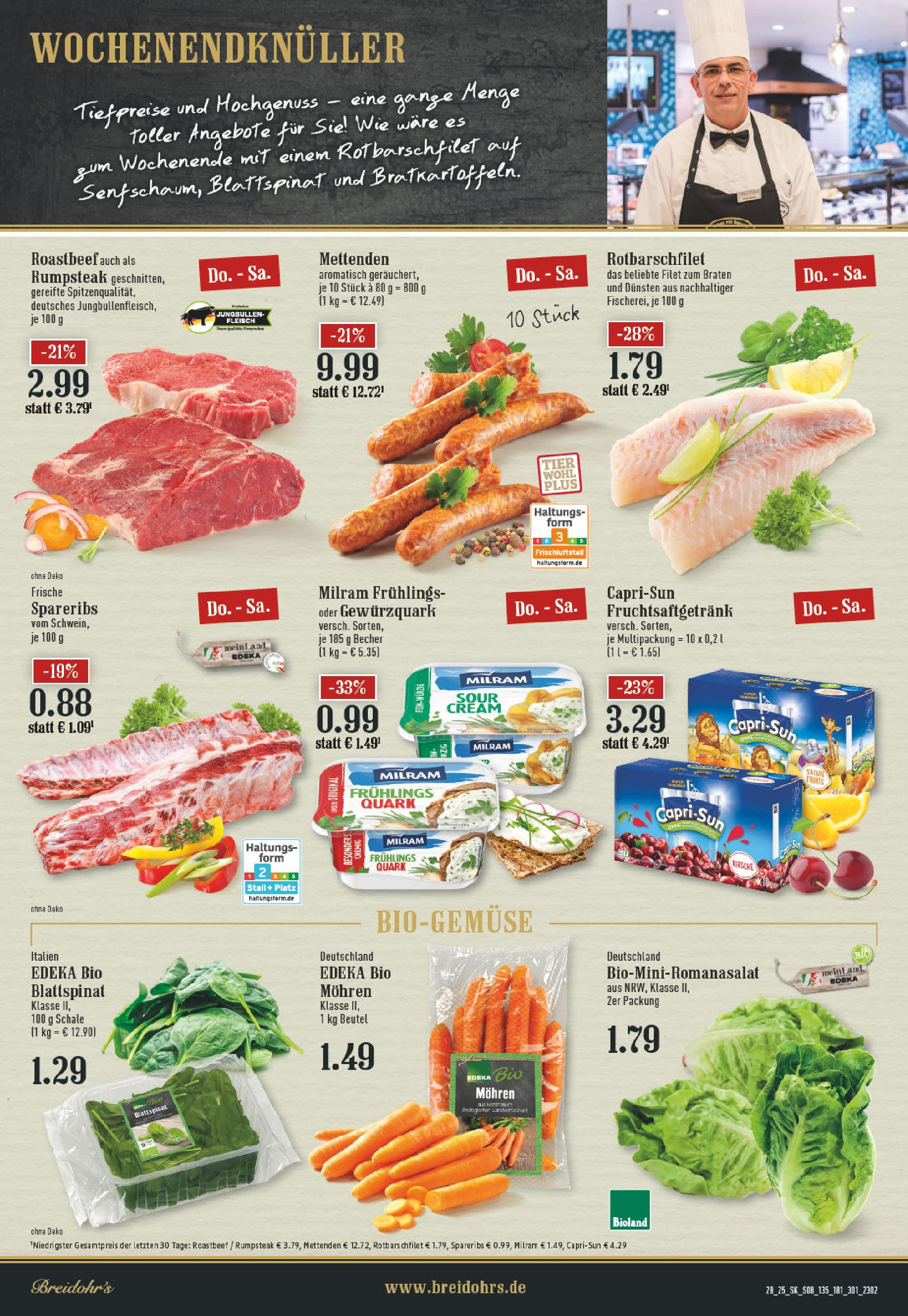 Edeka prospekt Bergisch Gladbach	 (ab 06.07.2025) » Angebote Online | Seite: 8 | Produkte: Rumpsteak, Capri sun, Roastbeef, Milram