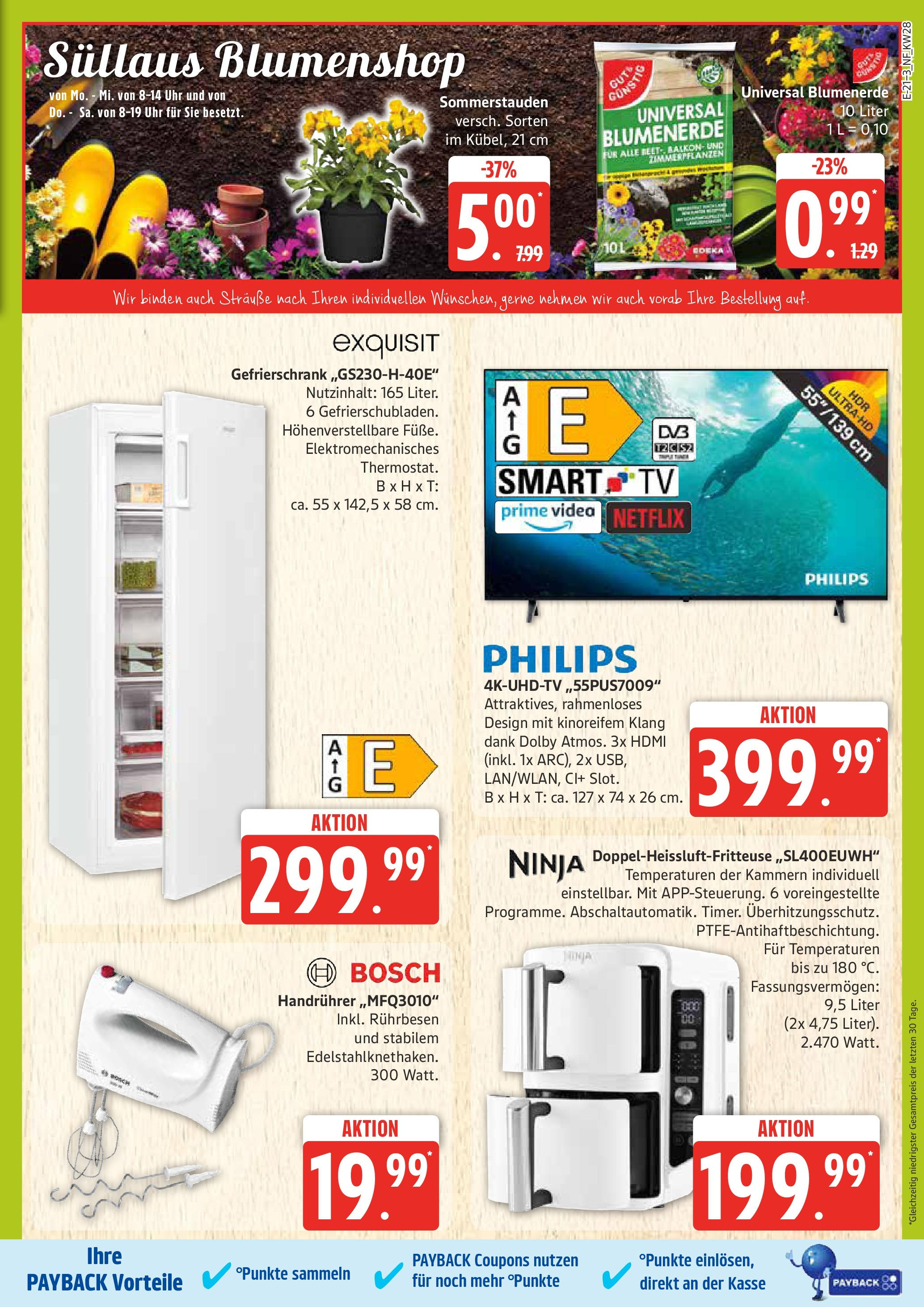 Marktkauf - Marktkauf: Wochenangebote (ab 06.07.2025) » Angebote online | Seite: 21 | Produkte: Gefrierschrank, Mixer, Rührbesen, Uhr