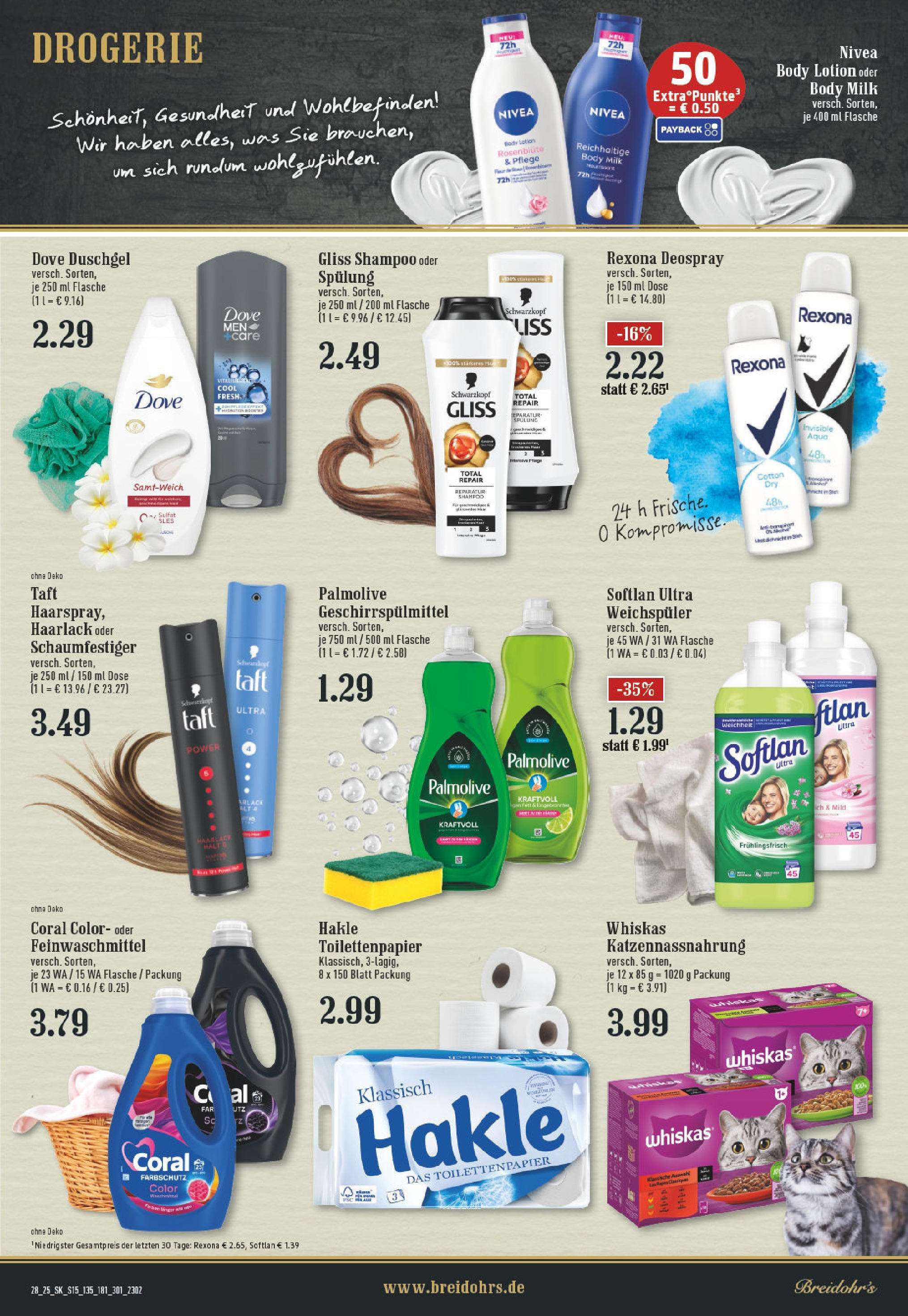 Edeka prospekt Bergisch Gladbach	 (ab 06.07.2025) » Angebote Online | Seite: 15 | Produkte: Coral, Shampoo, Body Lotion, Deospray