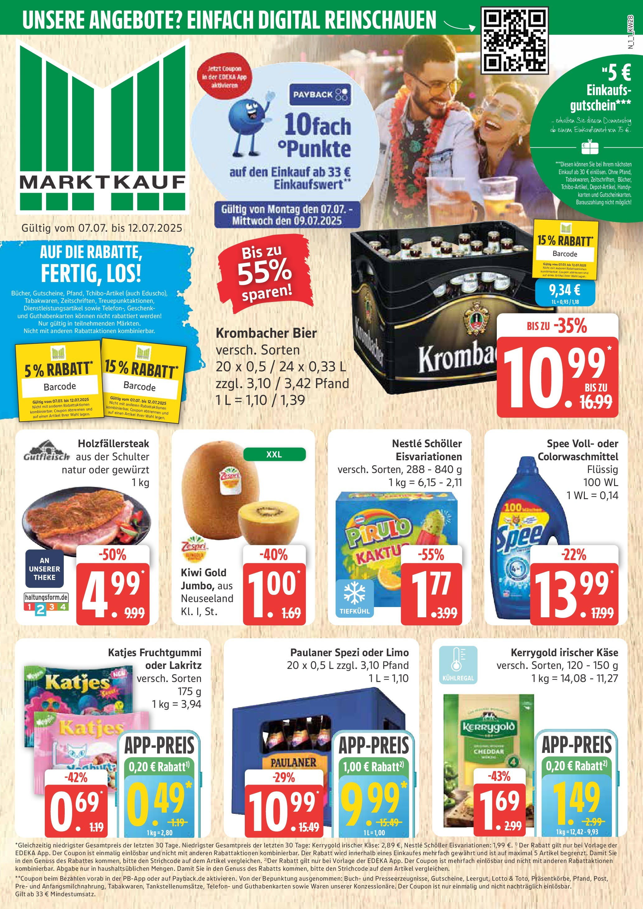 MARKTKAUF Prospekt ab Montag 06.07.2025 > Marktkauf: Wochenangebote Vorschau von dem Prospekt des Geschäftes Marktkauf, gültig ab dem 06.07.2025