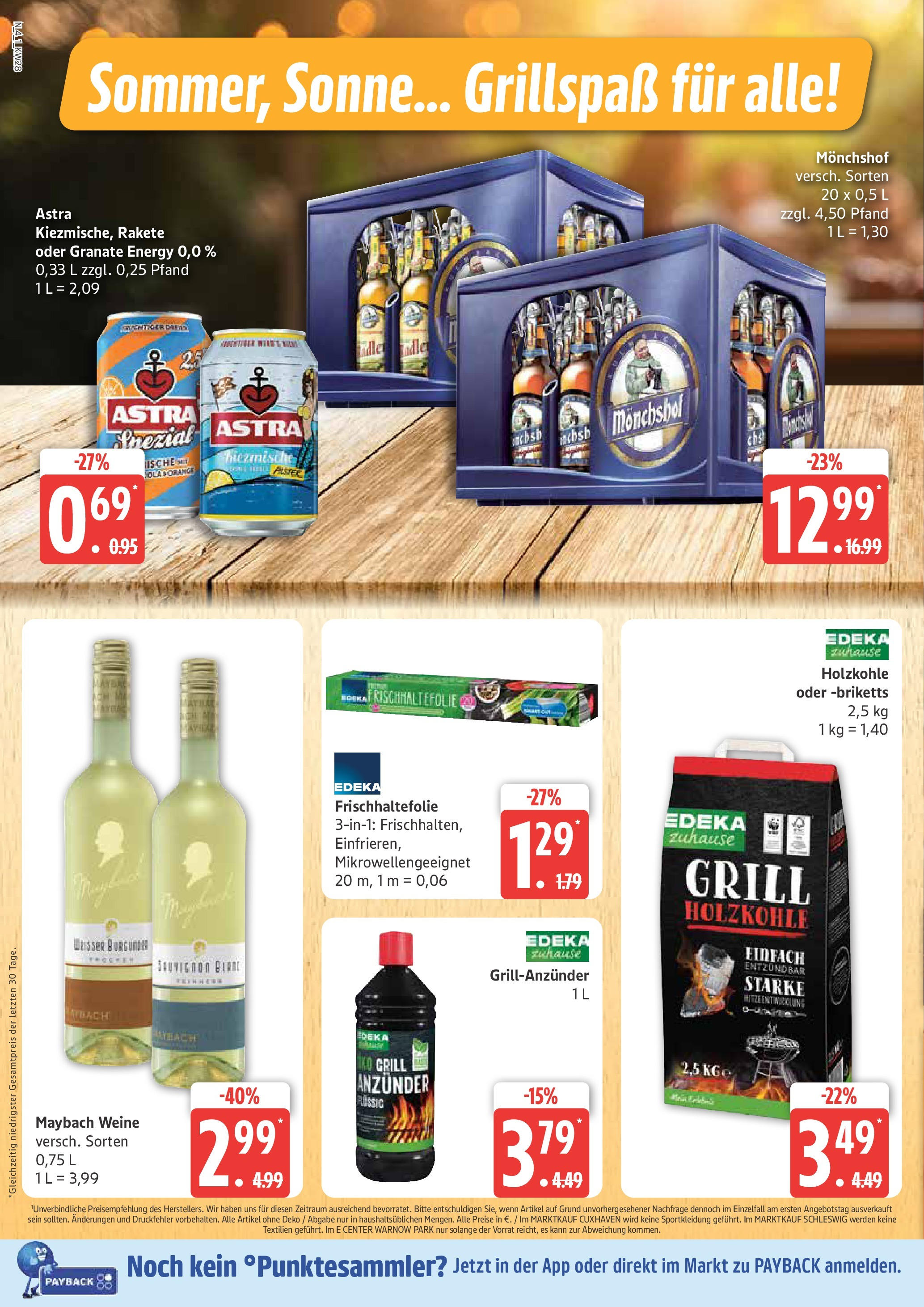 Marktkauf - Marktkauf: Wochenangebote (ab 06.07.2025) » Angebote online | Seite: 4 | Produkte: Monchshof, Grill, Energy, Astra