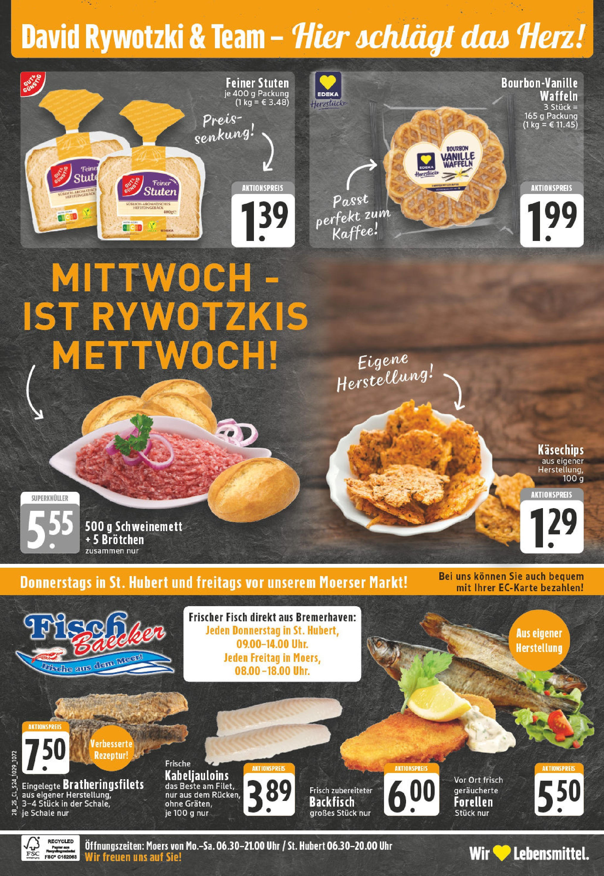 Edeka prospekt Moers	 (ab 06.07.2025) » Angebote Online | Seite: 24 | Produkte: Kaffee, Fisch, Bourbon, Uhr