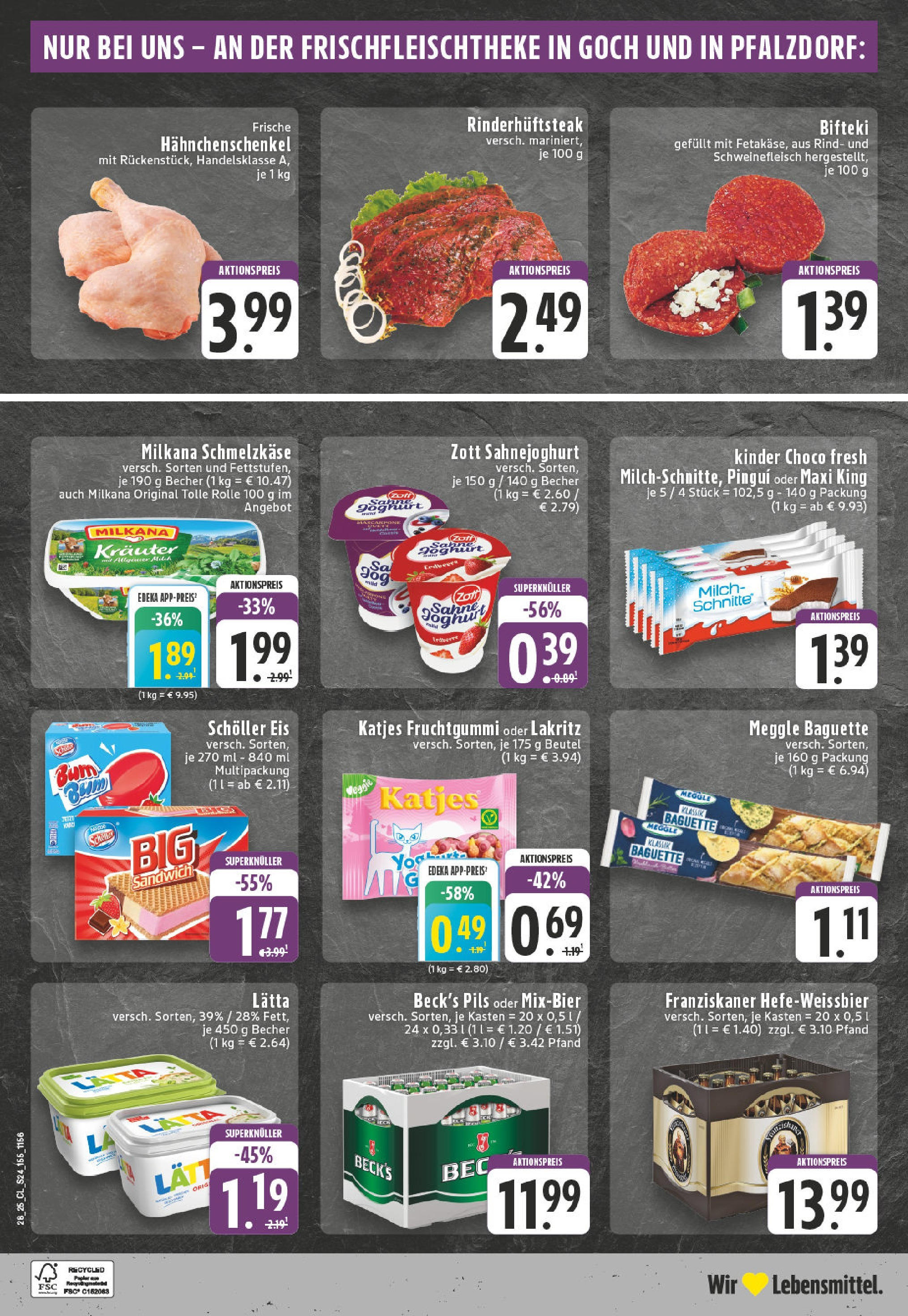Edeka prospekt Goch	 (ab 06.07.2025) » Angebote Online | Seite: 24 | Produkte: Franziskaner, Margarine, Joghurt, Pils