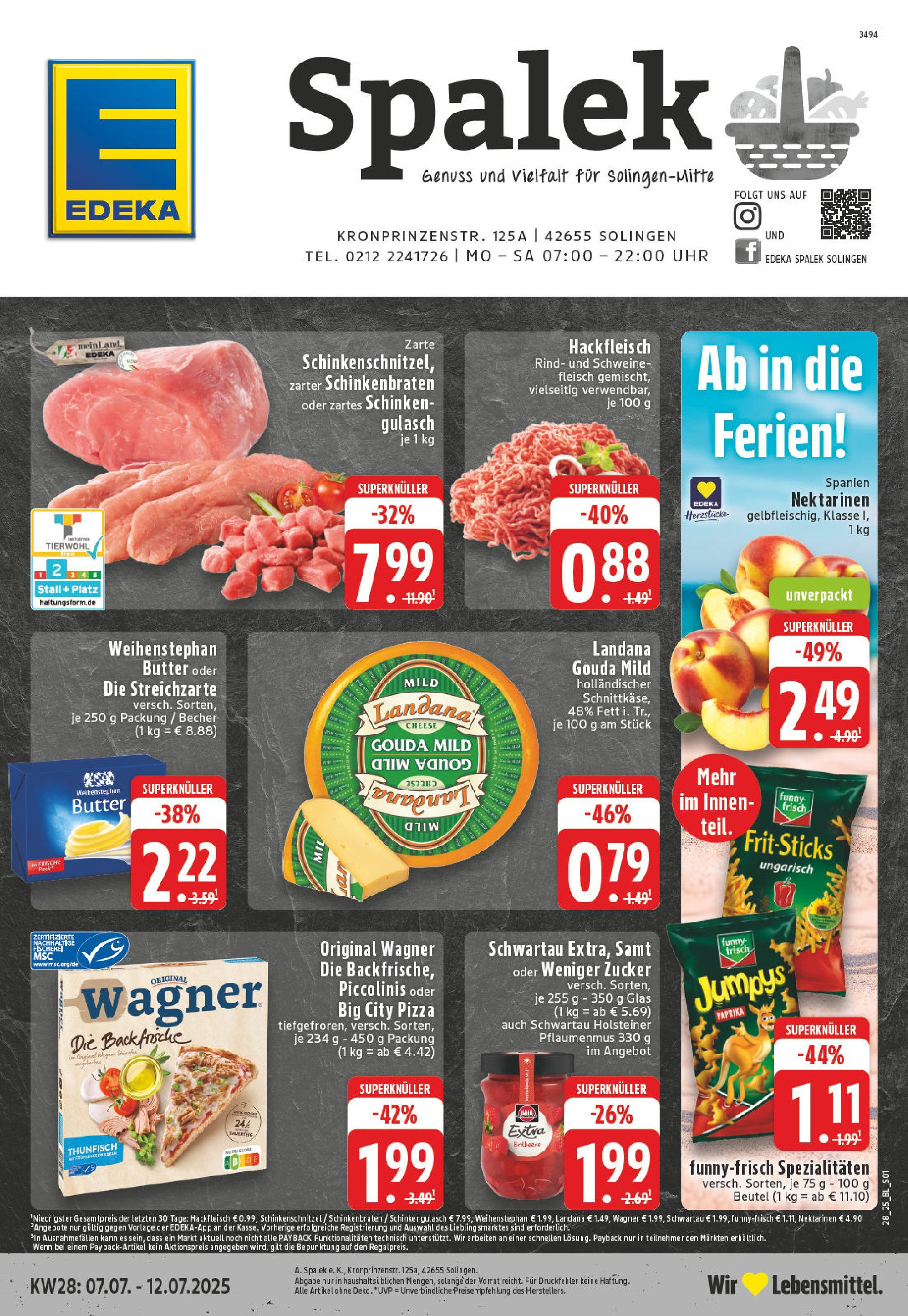 Edeka prospekt Solingen	 (ab 06.07.2025) » Angebote Online | Seite: 1 | Produkte: Gouda, Chips, Fleisch, Hackfleisch