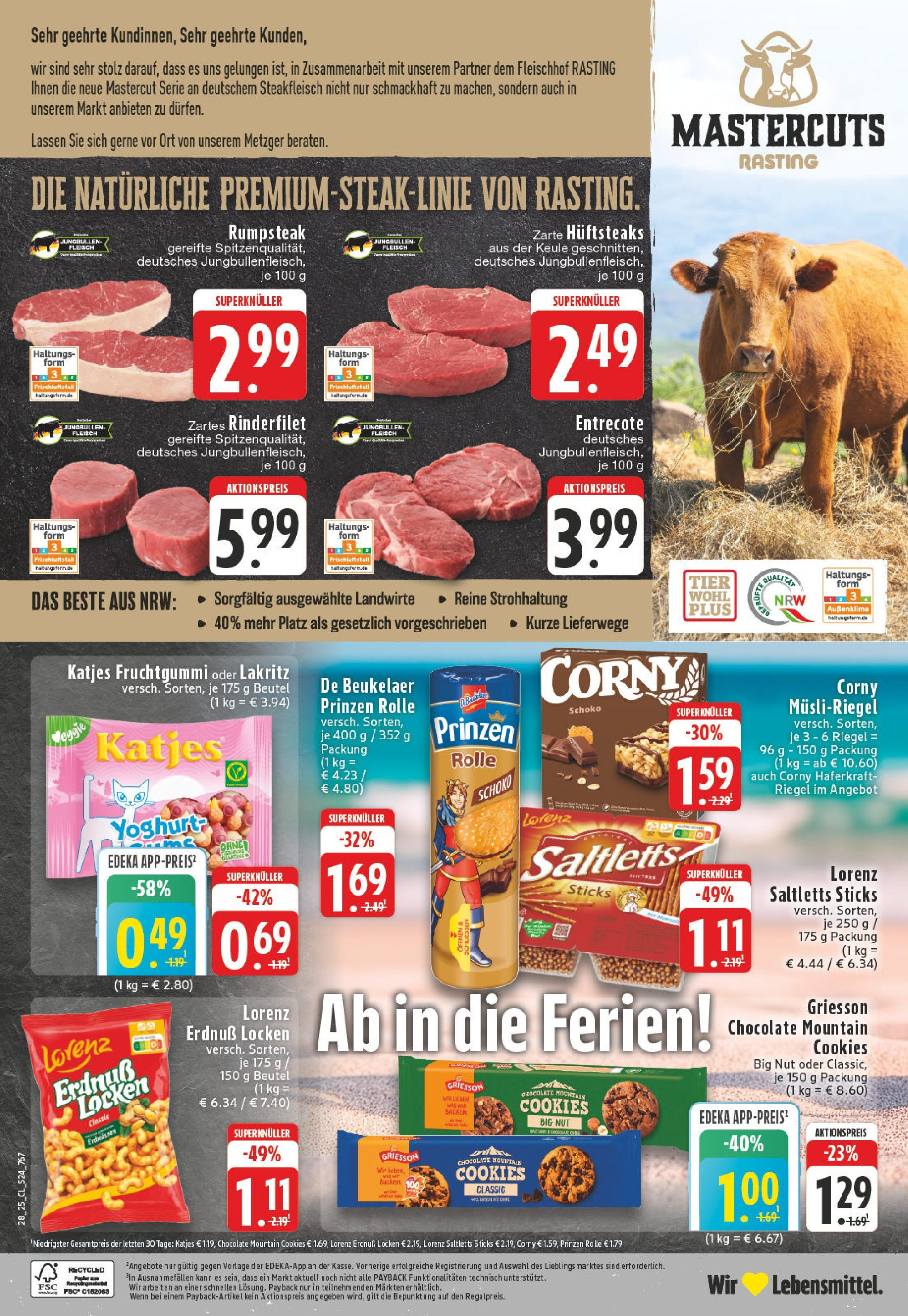 Edeka prospekt Wülfrath	 (ab 06.07.2025) » Angebote Online | Seite: 24 | Produkte: Rumpsteak, Katjes, Entrecote, Fleisch