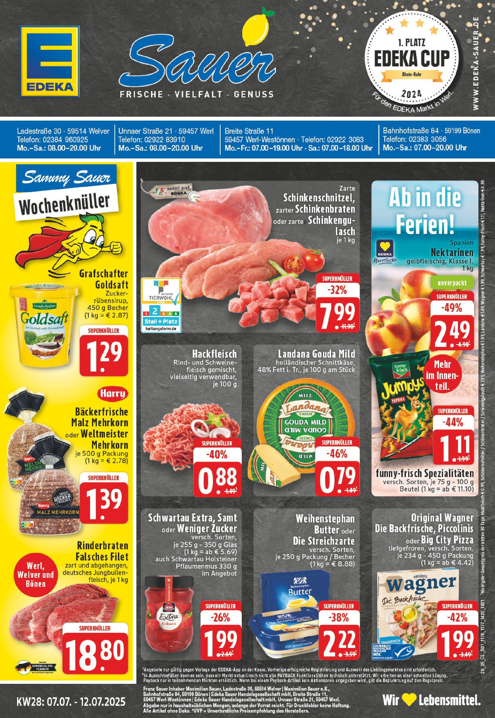 Edeka prospekt Werl	 (ab 06.07.2025) » Angebote Online | Seite: 1 | Produkte: Butter, Gouda, Piccolinis, Hackfleisch