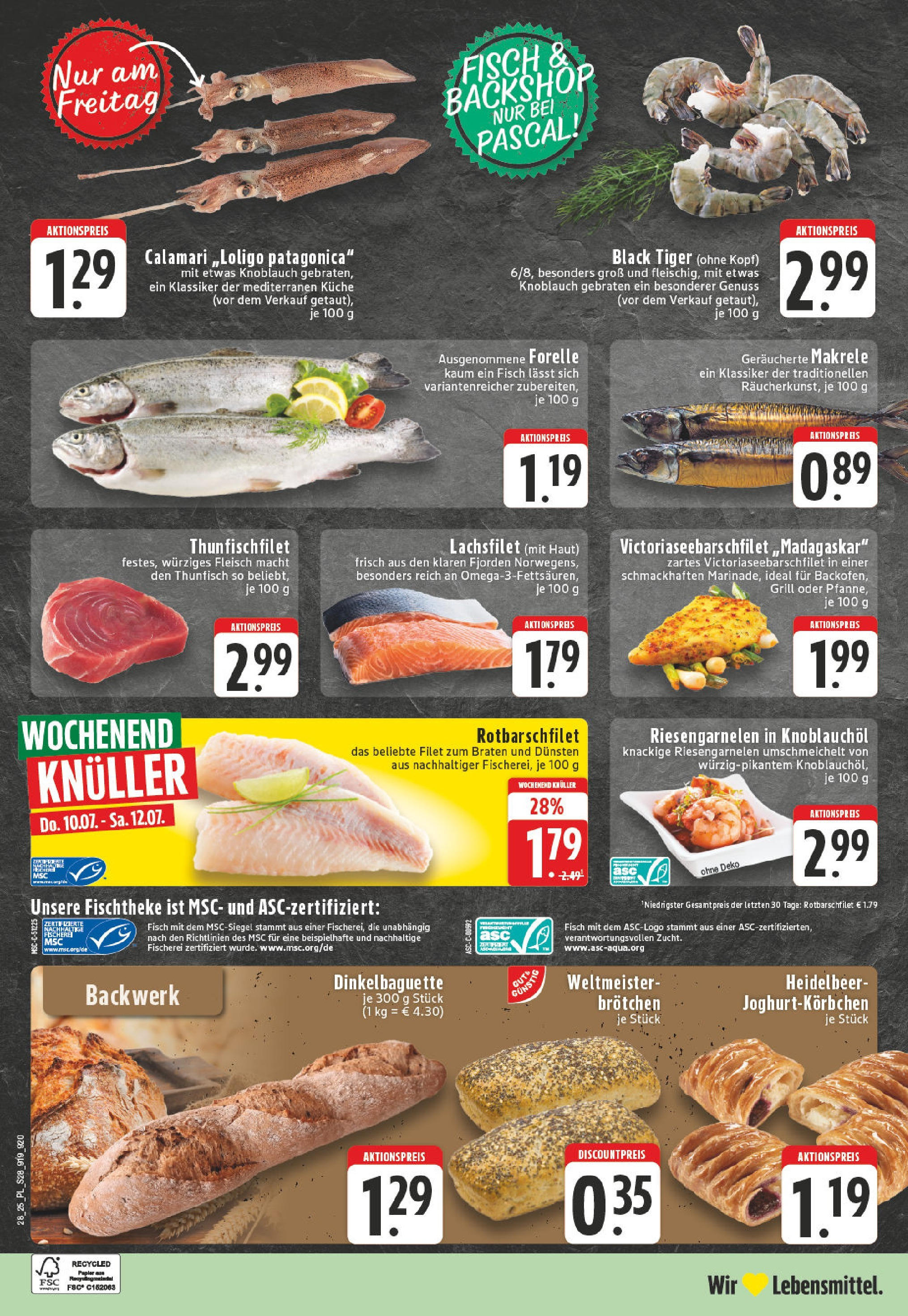 Edeka prospekt Xanten	 (ab 06.07.2025) » Angebote Online | Seite: 28 | Produkte: Küche, Baguette, Fisch, Knoblauch