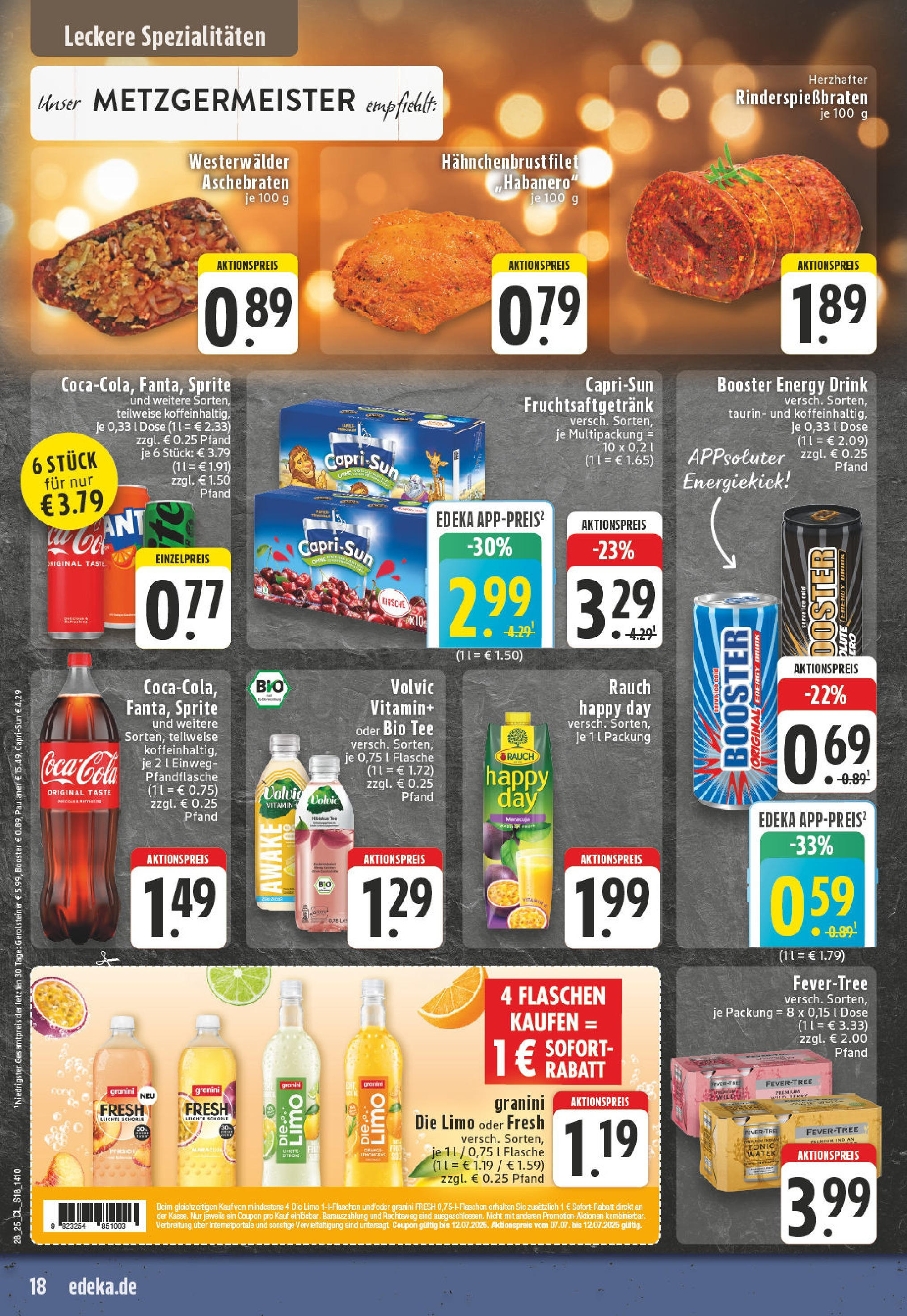 Edeka prospekt Ransbach-Baumbach	 (ab 06.07.2025) » Angebote Online | Seite: 18 | Produkte: Sprite, Energy, Granini, Granini die limo