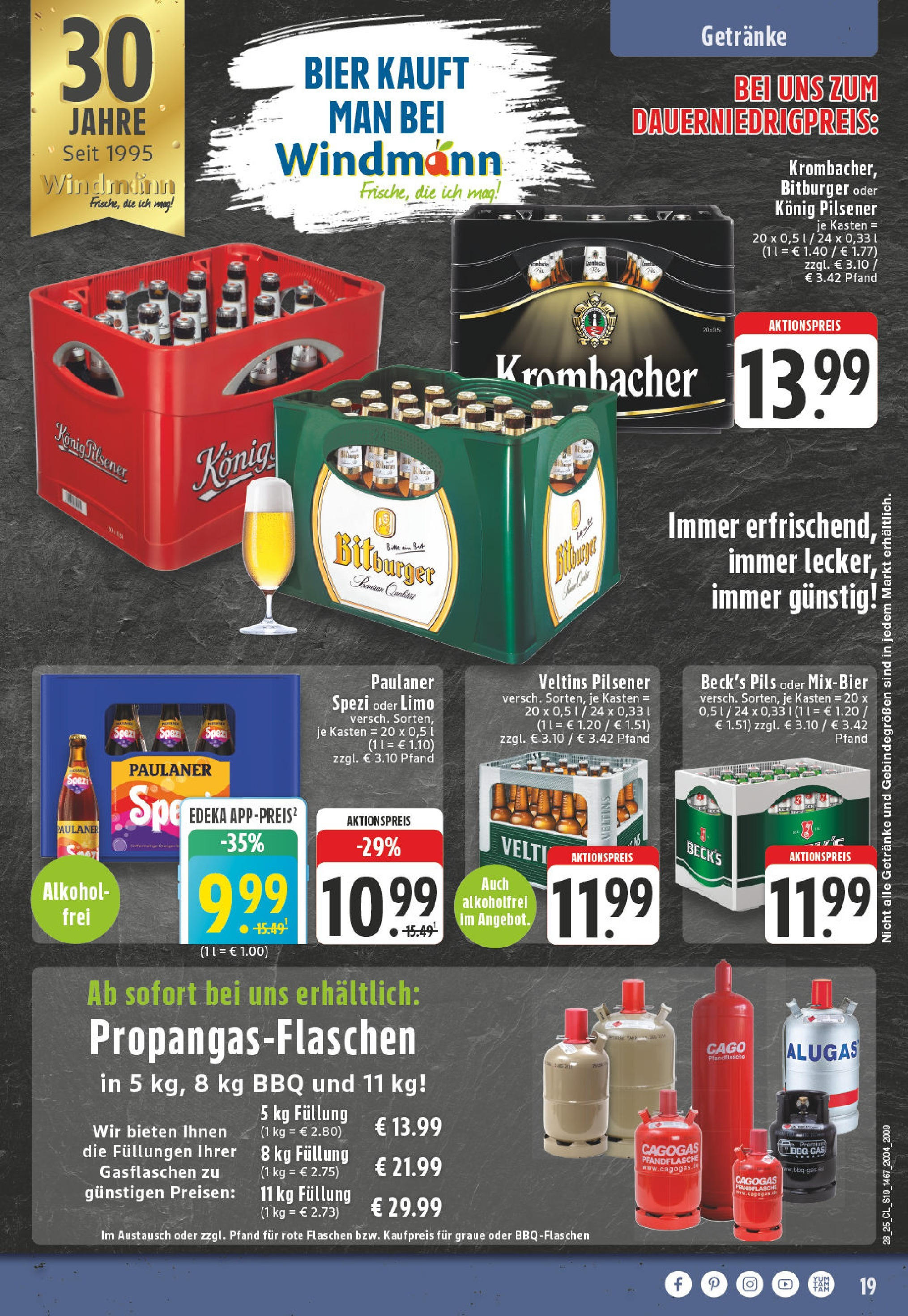 Edeka prospekt Erwitte	 (ab 06.07.2025) » Angebote Online | Seite: 19 | Produkte: Konig pilsener, Bier, Pils, Veltins