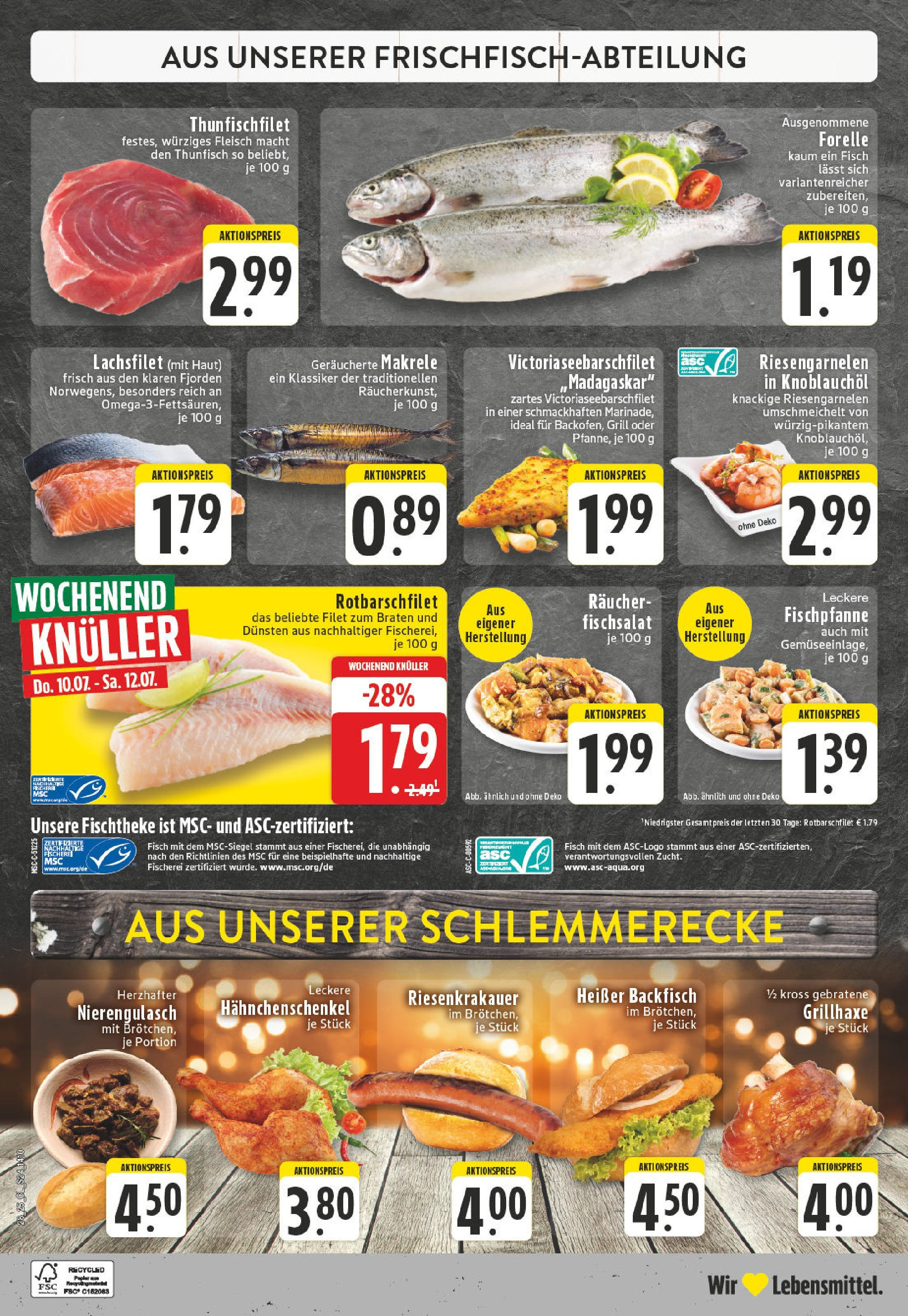 Edeka prospekt Ransbach-Baumbach	 (ab 06.07.2025) » Angebote Online | Seite: 24 | Produkte: Hahnchenschenkel, Thunfisch, Fisch, Fleisch